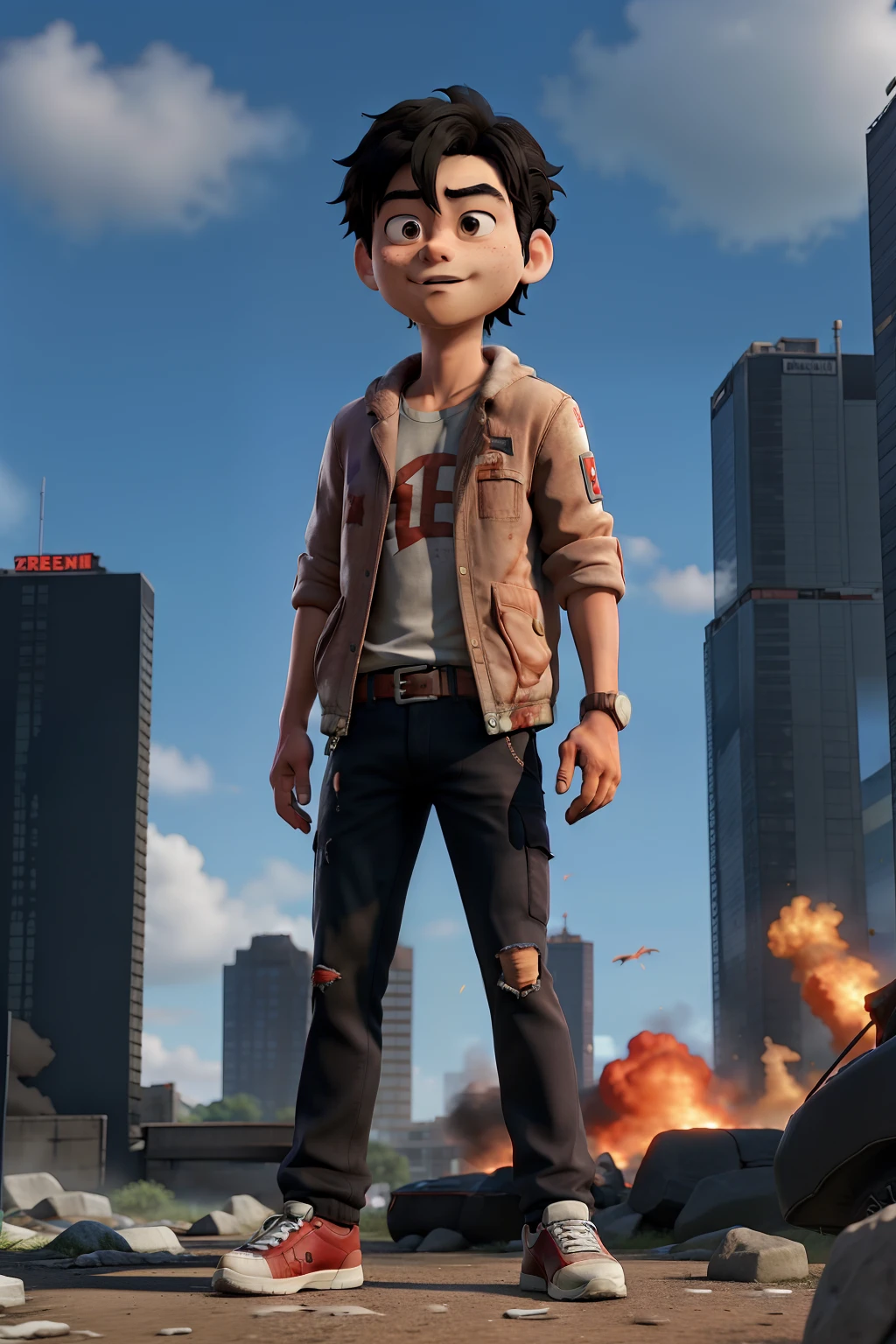 Akira saying he's free and the zombies in the background