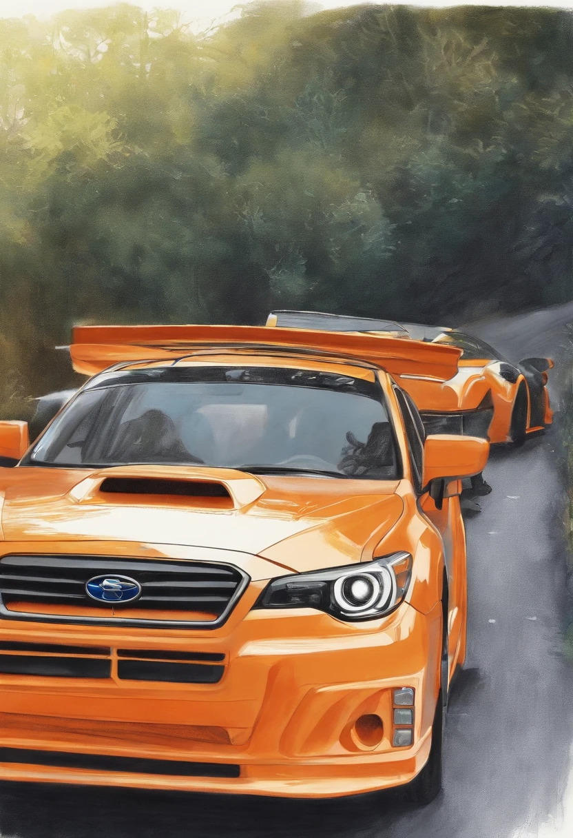 SUBARU 1boy pencil sketch