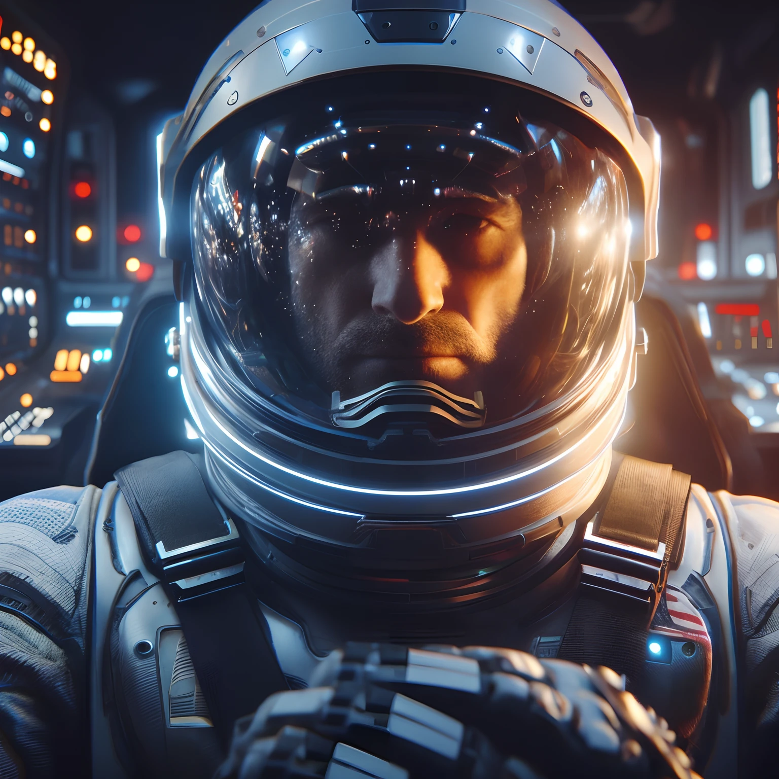 a close up of a man in a space suit with a helmet on, 8k octane render uhd, highly detailed vfx portrait of, 8 k octane render, 8k octane render, cinematic 4k octane render, octane render cinematic, 8k vfx render, 8 k 3 d octane render, ultra hd 8k octane render, insanely detailed octane render