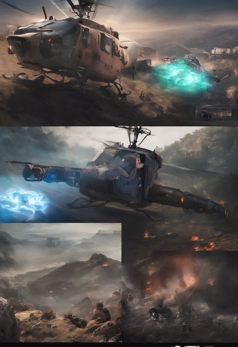 Armed with hyper realistic helicopters and armies