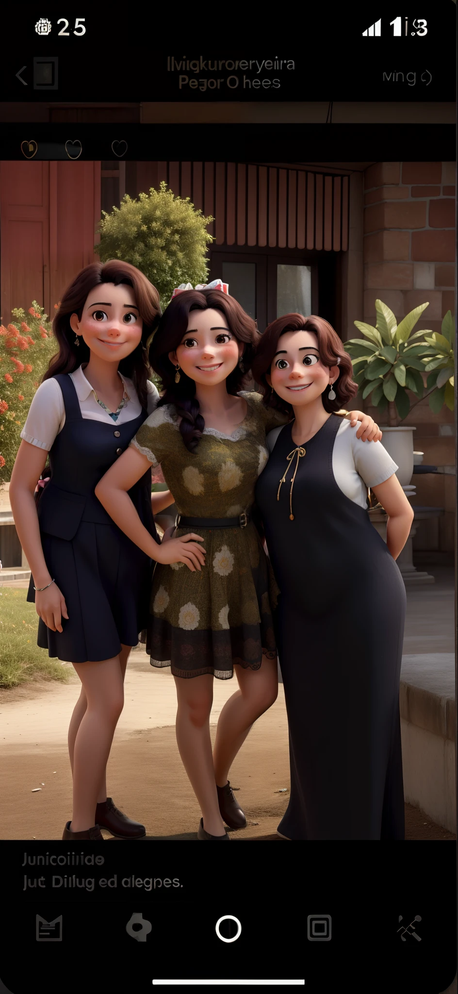 Obra prima de 3 mulheres felizes tirando foto juntas