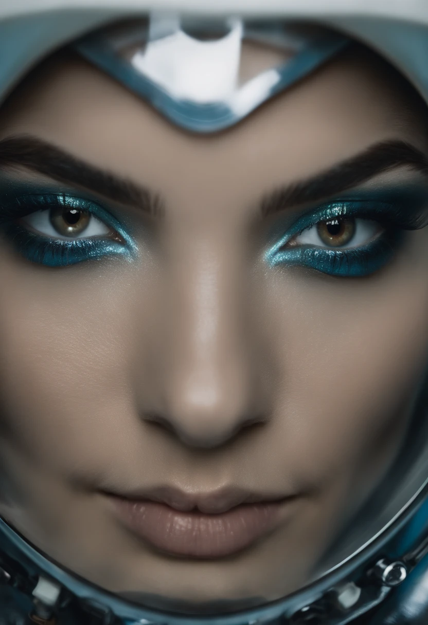 (Uma obra-prima de melhor qualidade em close-up:1.5)0.9], (Space and astronaut:1.2) (messy silver hair:1.1) (olhos amarelos com heterocromia e olhos azuis:1.2) (capacete espacial:1.0) (estrelas coloridas nos olhos:1.0) (luz radiante:1.1) (Big Lips:0.9)