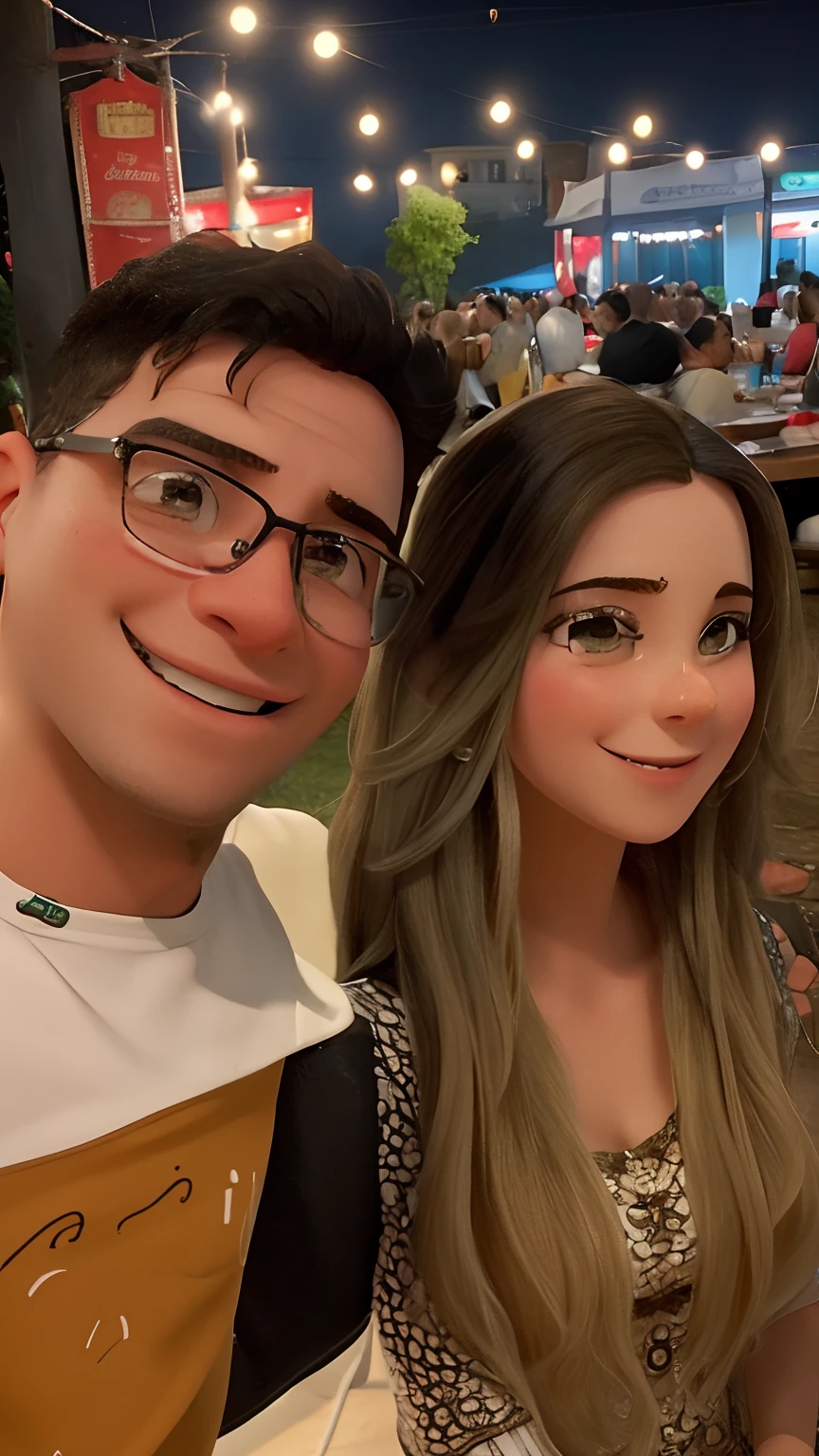 Couple taking a selfie