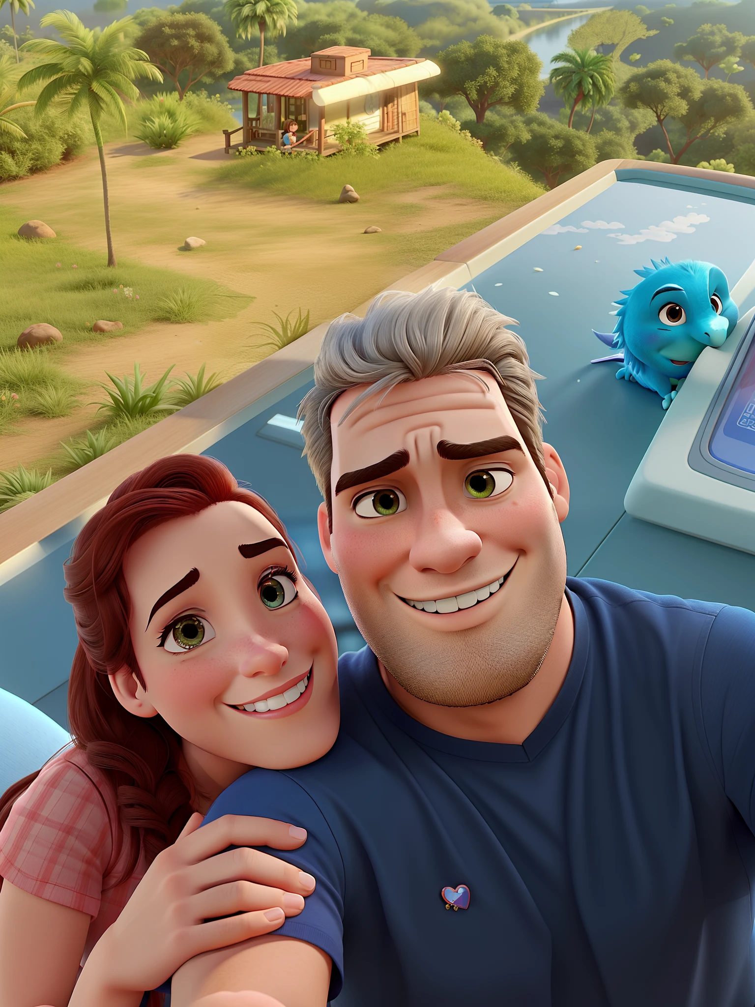 romantic couple, igual aos filmes Disney Pixar