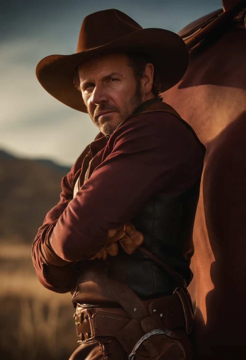 Make Me A Hyper Realistic Freddy Kruegar Poster, Cowboy shot with warm lighting