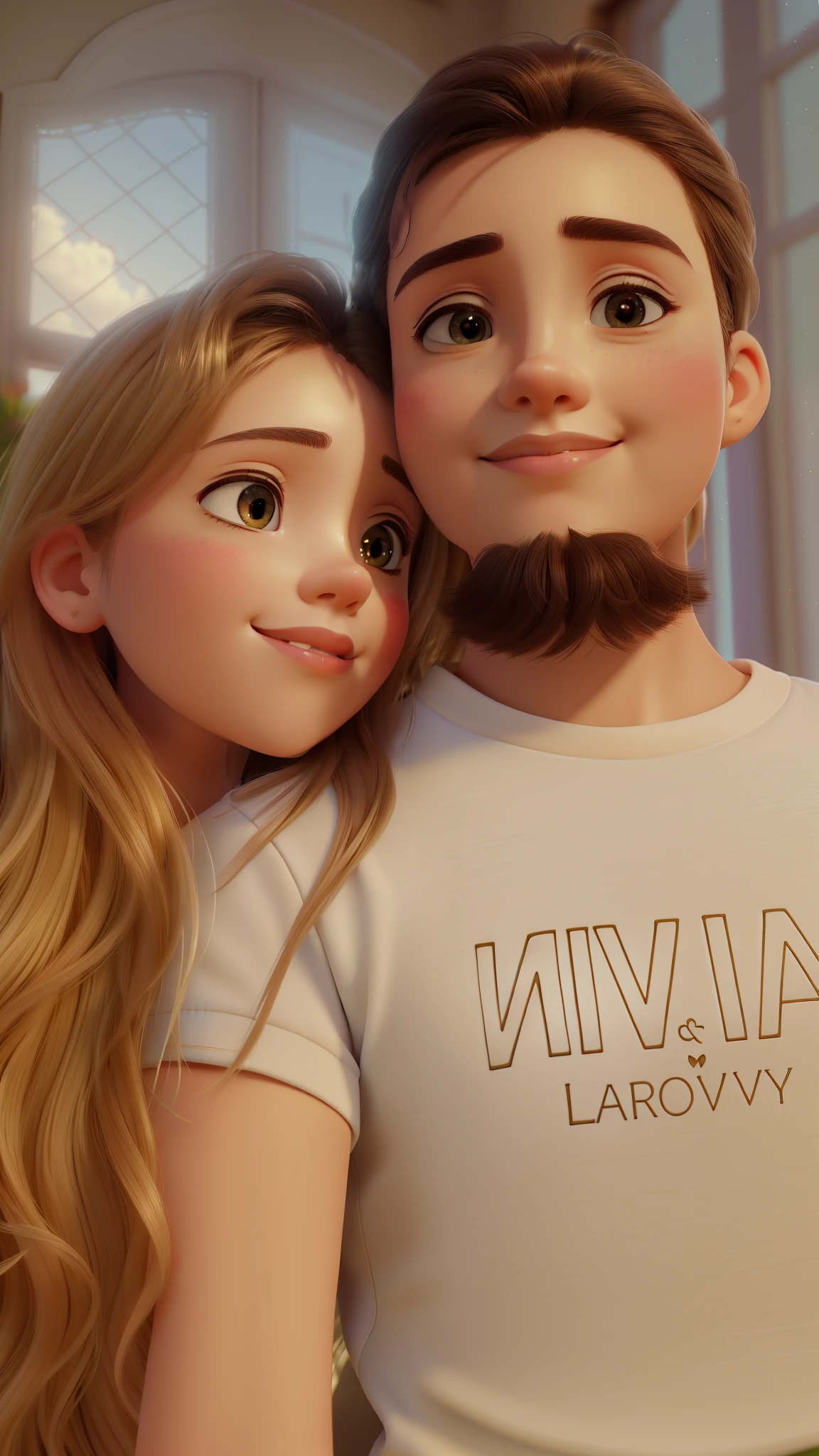(best quality,highres,masterpiece:1.2),ultra-detailed,romantic,couple in love,illuminated by the sun,warm sunlight,soft shadows,gentle glow,beautiful detailed eyes,beautiful detailed lips,emotional connection,loving embrace,sun-kissed skin,natural and organic,harmony and serenity,nurturing atmosphere,natural beauty,whispering secrets,deep love and affection,tender and intimate moment,golden hour,blissful happiness,gentle breeze,ethereal atmosphere,dreamlike,unconditional love,vibrant colors,soft and warm hues,artistic composition,subtle and delicate,love story captured in time,passion and tenderness,eternal bond,artistic rendering,photorealistic,artistic expression,unique perspective,romantic fusion,natural elements,scenic backdrop,delicate details,joyful and radiant,exquisite,unforgettable moment