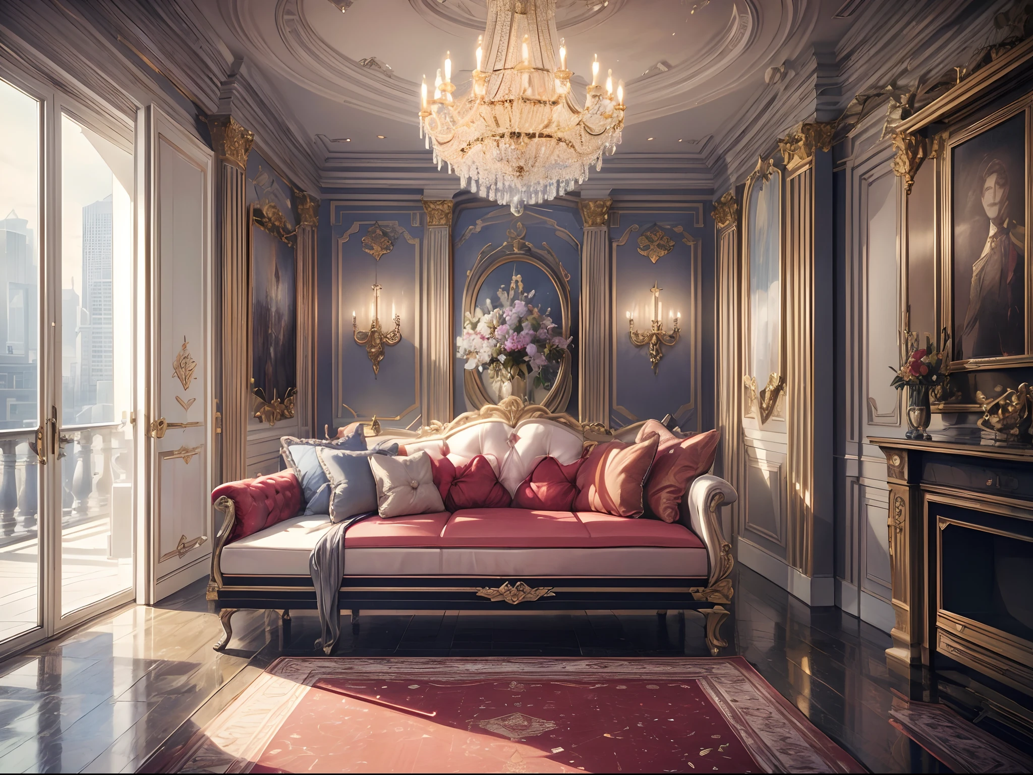 (best quality,4k,8k,highres,masterpiece:1.2),ultra-detailed,(realistic,photorealistic,photo-realistic:1.37),A modern home made of playing cards,cardboard architecture,ornate structure,high-rise building,card suit patterns,facade embellished with spades and diamonds,elaborate card balconies,colorful interiors,card-themed decor,unique card staircases,impressive card wall art,vivid colors,contrasting tones,bright and lively atmosphere,ample natural light,softly glowing chandeliers,extravagant card chandelier centerpiece,grand entrance with a card door,spacious living rooms with luxurious card furniture,elegant dining halls with card tables and chairs,aesthetic card ceiling designs,master bedroom with a comfortable card bed and card-themed accessories,expansive card windows offering panoramic views of the surrounding landscape,lush card gardens and outdoor seating areas,blending of nature and modern architecture,scenic card backyard with a card pool,dynamic composition,harmonious combination of playing cards and modern design,unique fusion of fantasy and reality.