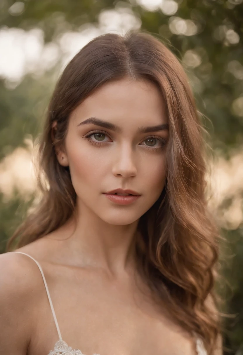 mulher arafed com uma regata branca e um colar, menina sexy com olhos azuis, Retrato Sophie Mudd, cabelos loiros e olhos grandes, corpo inteiro de uma jovem mulher, Olhos do quarto, Violeta Myers, sem maquiagem, maquiagem natural, Looking directly at the camera, Rosto com ArtGram, maquiagem sutil, Impressionante tiro de corpo inteiro, olhos verdes penetrantes,completely naked show her