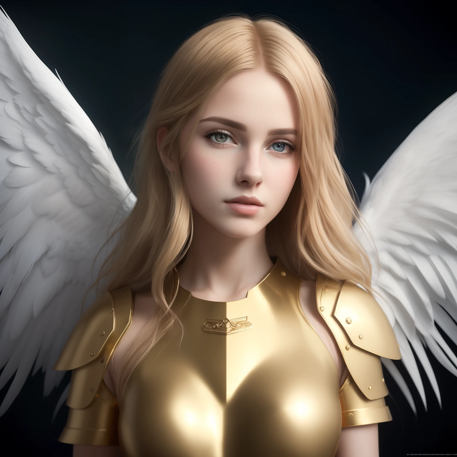 angel, armor gold (masterpiece, best quality, high resolution:1.4), 1girl, angel, skin pores texture, Hair blonde, HD , Photography, movie, cinematic, full Body, Realistic, (8k, RAW photo, best quality, masterpiece:1.2), (realistic, photo-realistic:1.33), ...