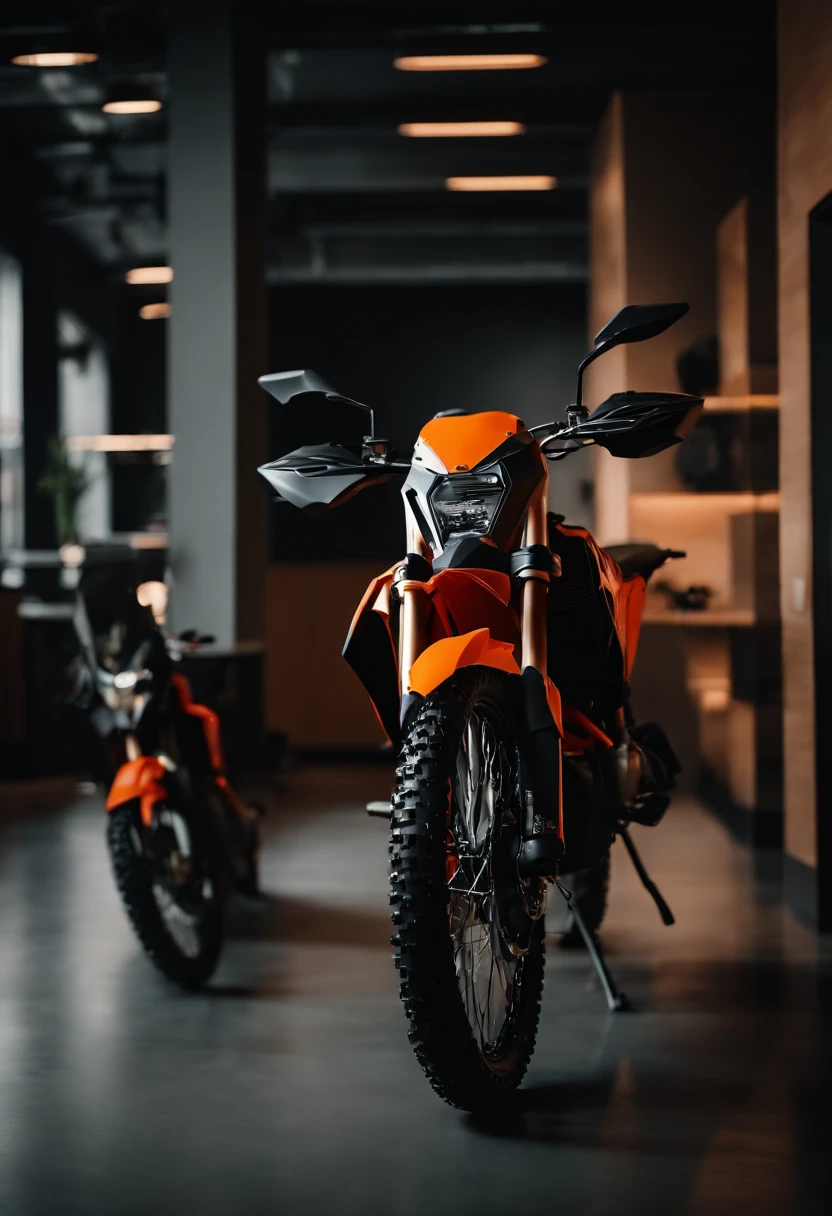 KTM 450 on the showroom floor