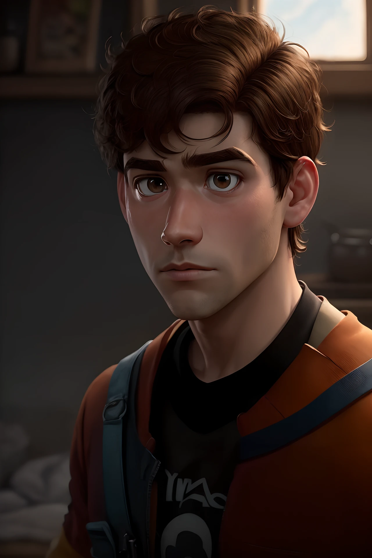 Pixar, homem jovem com cabelo pouco grisalho, pouca barba e levemente grisalho