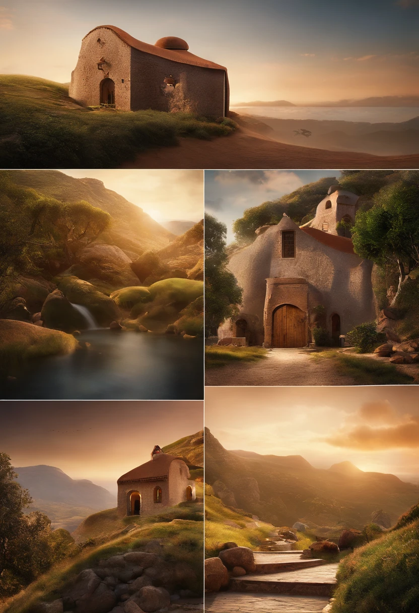 (best quality,4k,Altas,master part:1.2),ultra-detalhado,Realistic:1.37,filme Oppenheimer 2023 estilo filmes Pixar,poster,with credits,Conectividade,Inspirador,illustration,animation,arte conceitual,Surrealista,encantador,imaginativo,orientado pela narrativa,Storytelling,warm lighting,cores vibrantes,dynamic compositing,magical ambiance,human connection,motion blur,Playful characters,Emotional Facial Expressions,olhos brilhantes,gestos expressivos,poses elegantes,scenic background,Ambiente de jardim exuberante,tipografia atraente,paleta de cores harmoniosa,Humor sereno,epics,aventura,magia do cinema,Memorable characters,detalhes visuais interessantes,attention to detail, casa de dois andares ao fundo, black door with a window on the left and right wall-mounted letters written Spa de Beauté,