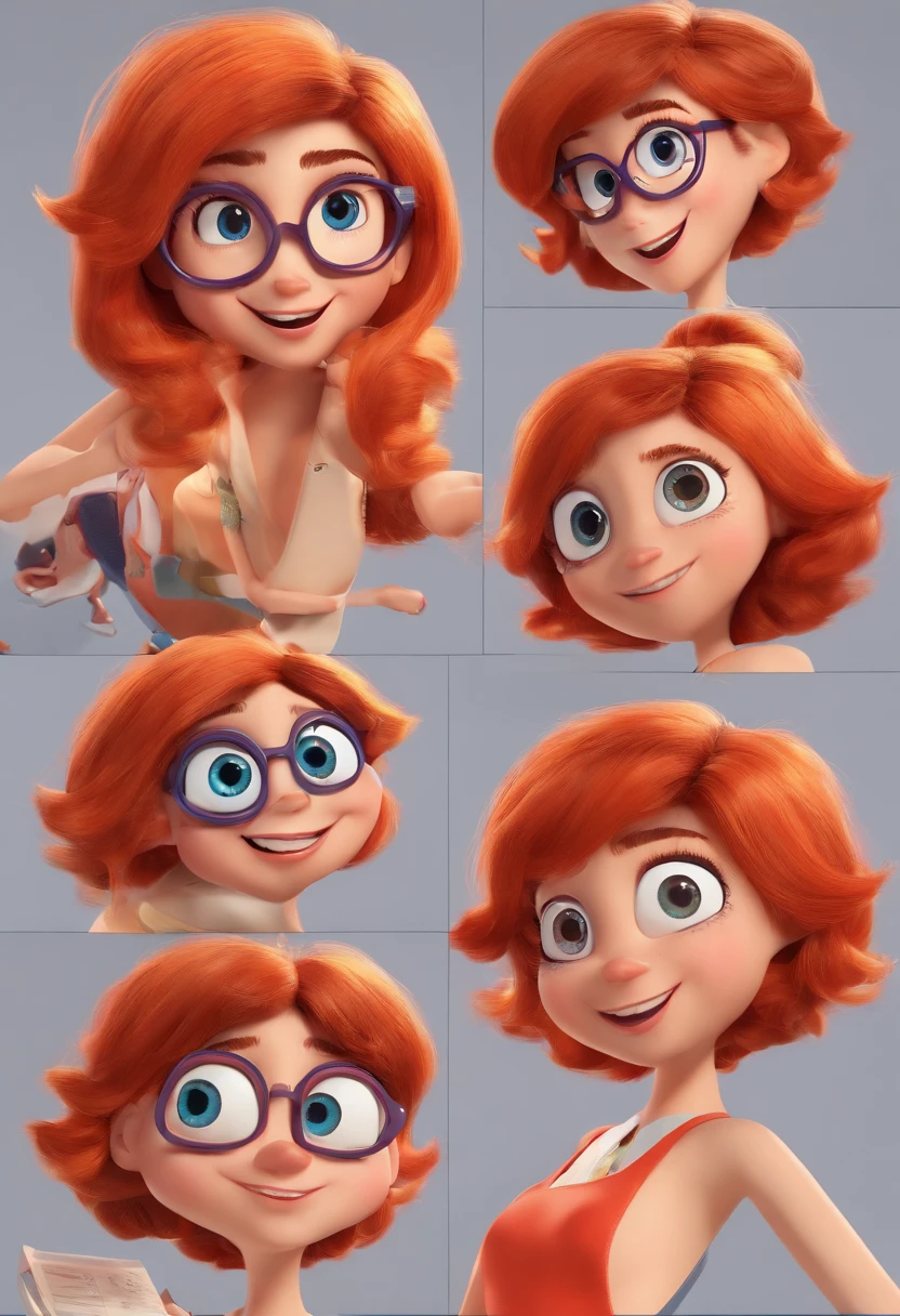 score_9, score_8, score_7, score_6, Mei Lee, red hair, happy,(completely nude:1.2),