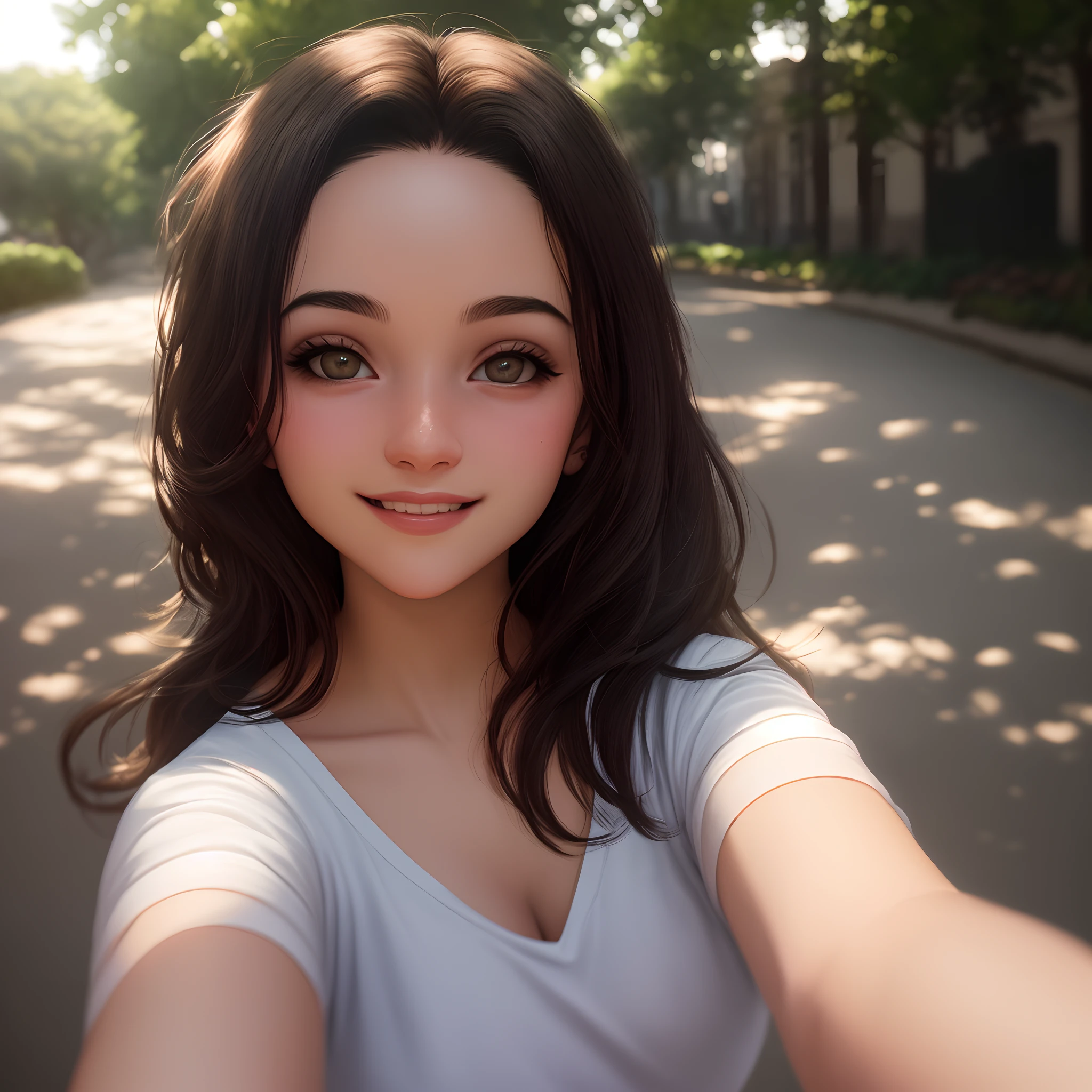 1girl, jovem, Beautiful, cabelos loiros longos, pele branca, 19 anos, Egirl, maquiagem no rosto, sorridente, Curvy, sentado em uma cadeira, the setting is in London , Selfie view, dim lighting, vestindo um rosa!! Capuz, 1080p resolution, dynamic shadows, natural lighting!!! , Muitas sombras, Qualidade JPG, Rosa!!,