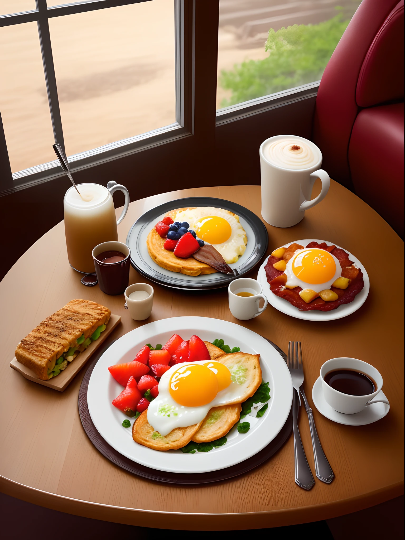A very rich western breakfast。