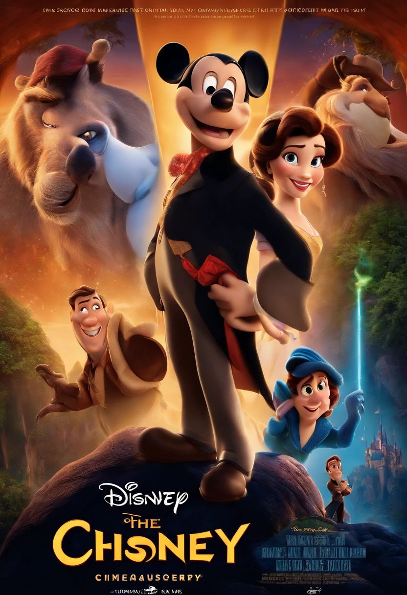 "Create a High Resolution Disney Movie Poster with Key Character