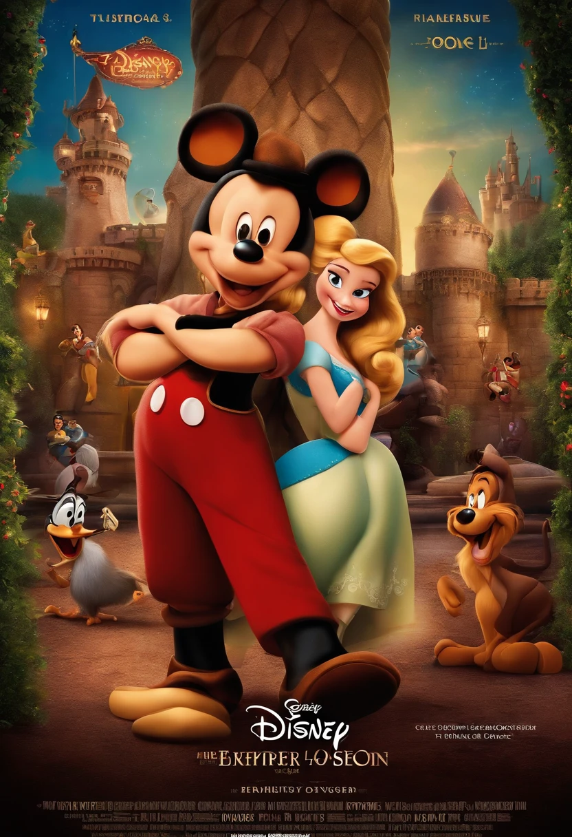 "Create a High Resolution Disney Movie Poster with Key Character