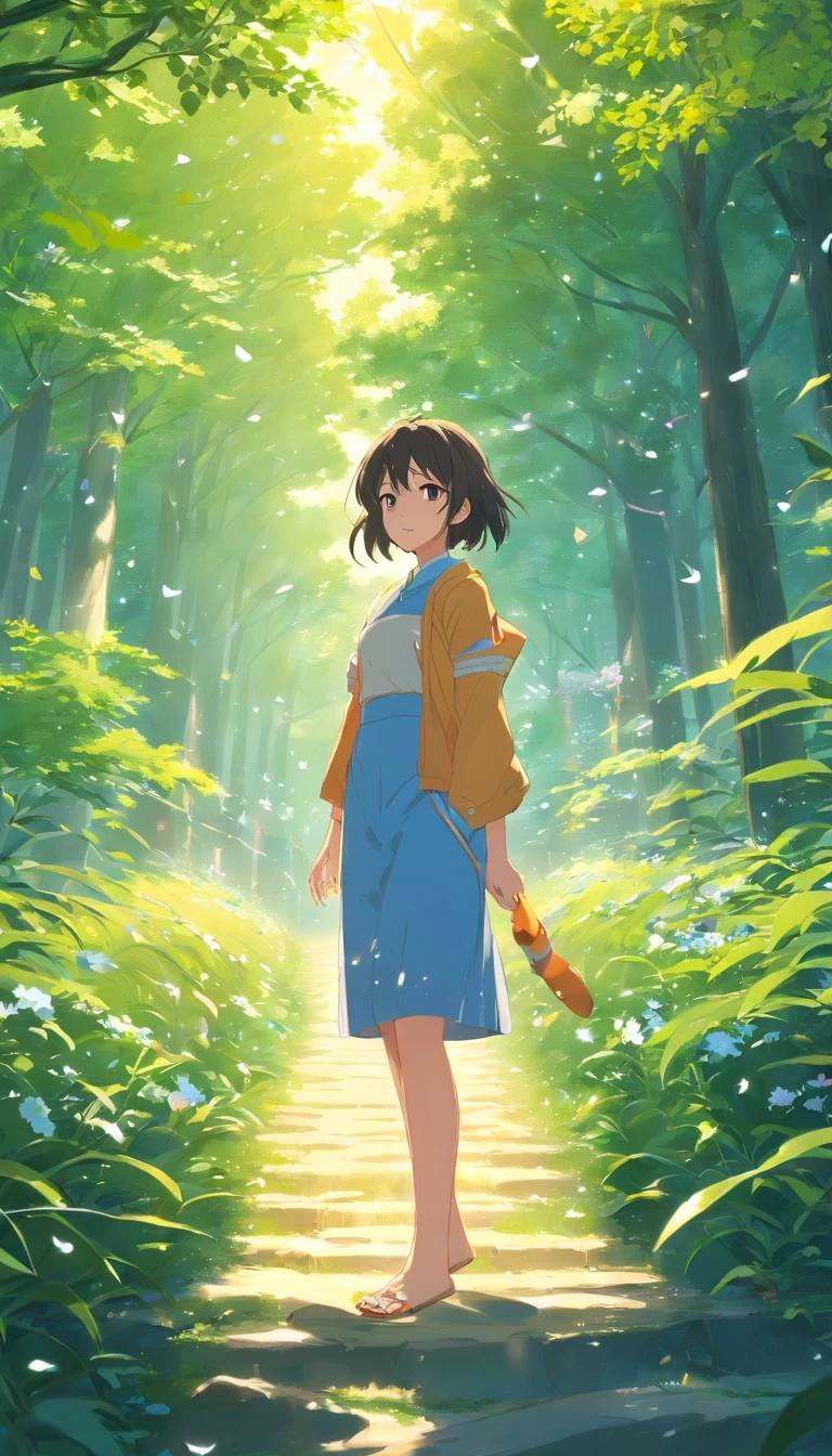 Masterpiece, best quality, (very detailed CG unity 8k wallpaper) (best quality), (best illustration), (best shadows) Nature&#39;s delicate leaves petals of various colors falling in the air light Tracking, super detailed