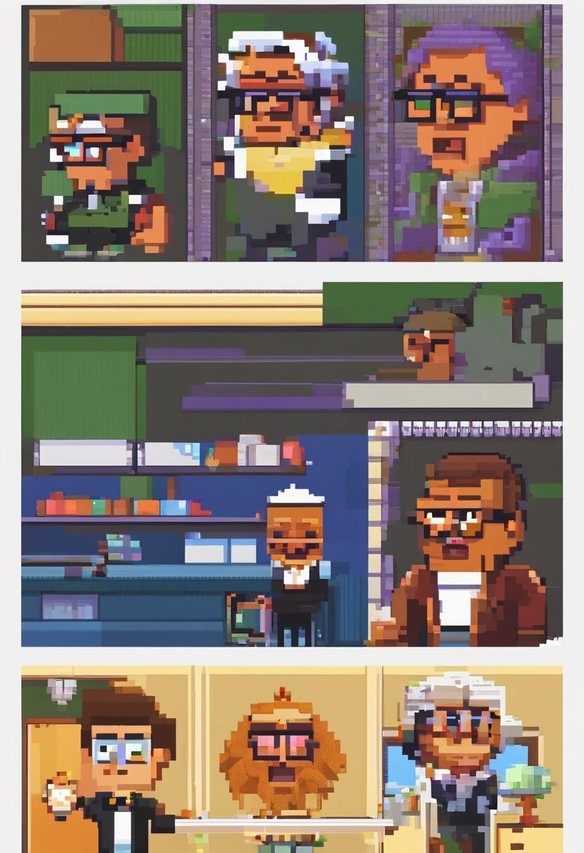 criar uma imagem estilo pixar, sou moreno claro, sexo masculino, pouco acima do peso, I wear glasses, tenho formato do rosto oval, sobrancelhas grossas, cabelo crespo(afro) cortados bem baixinho, olhos pequenos da cor castanho escuro, boca pequena, cara de nerd, vestido de terno e tocando saxofone tenor