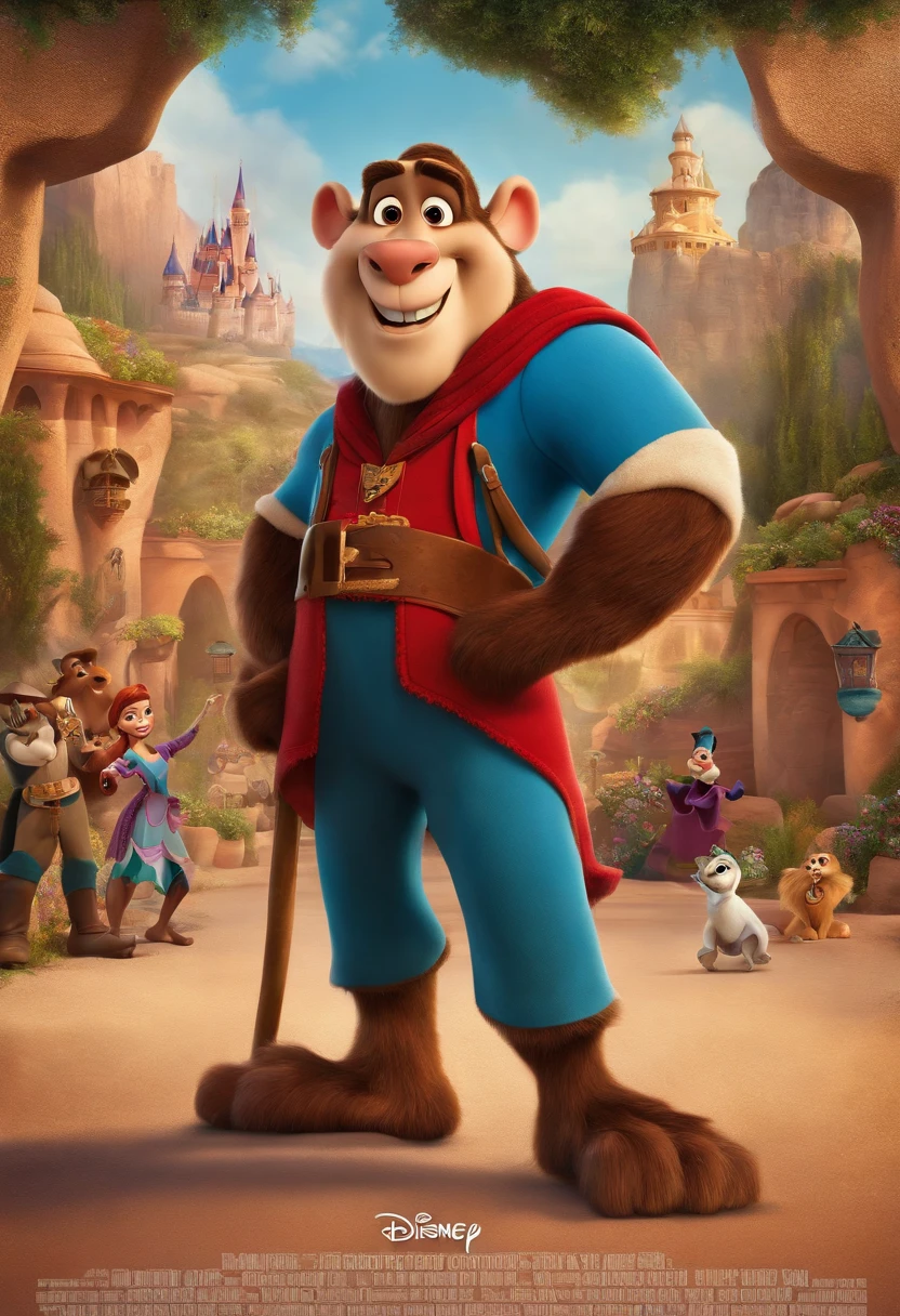 "Create a high-resolution Disney movie poster featuring the character Chapolim colorado