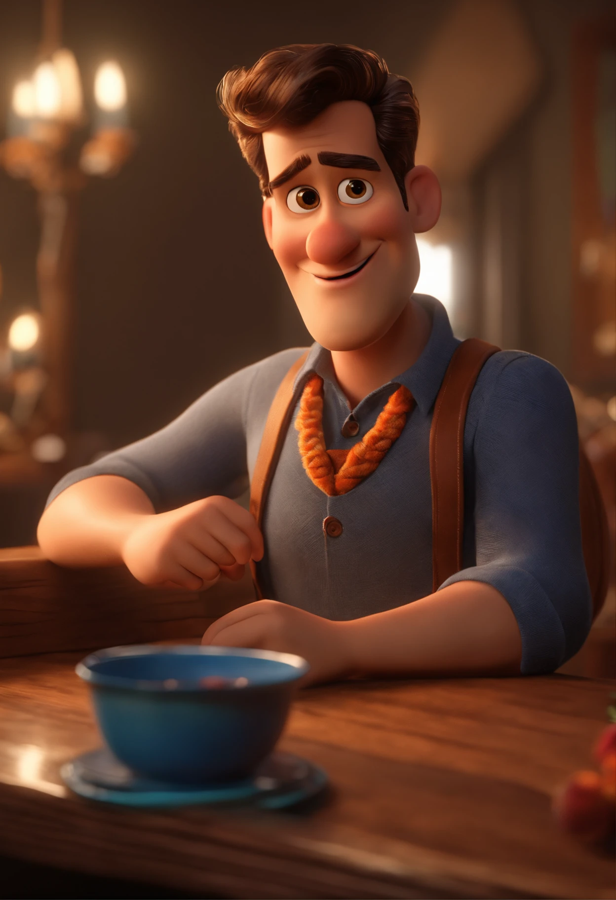 homem de terno e gravata andando em uma cidade, animation movie still, Pixar's Renderman rendering, 3 d animated movie, renderizar na pixar, Renderman da Pixar, animated film, Como um personagem da Pixar, filme animado filmado, pixar retrato 8 k foto, Representado como um personagem da Pixar, Pixar 3D rendering, pixar octane render, cena de filme animado