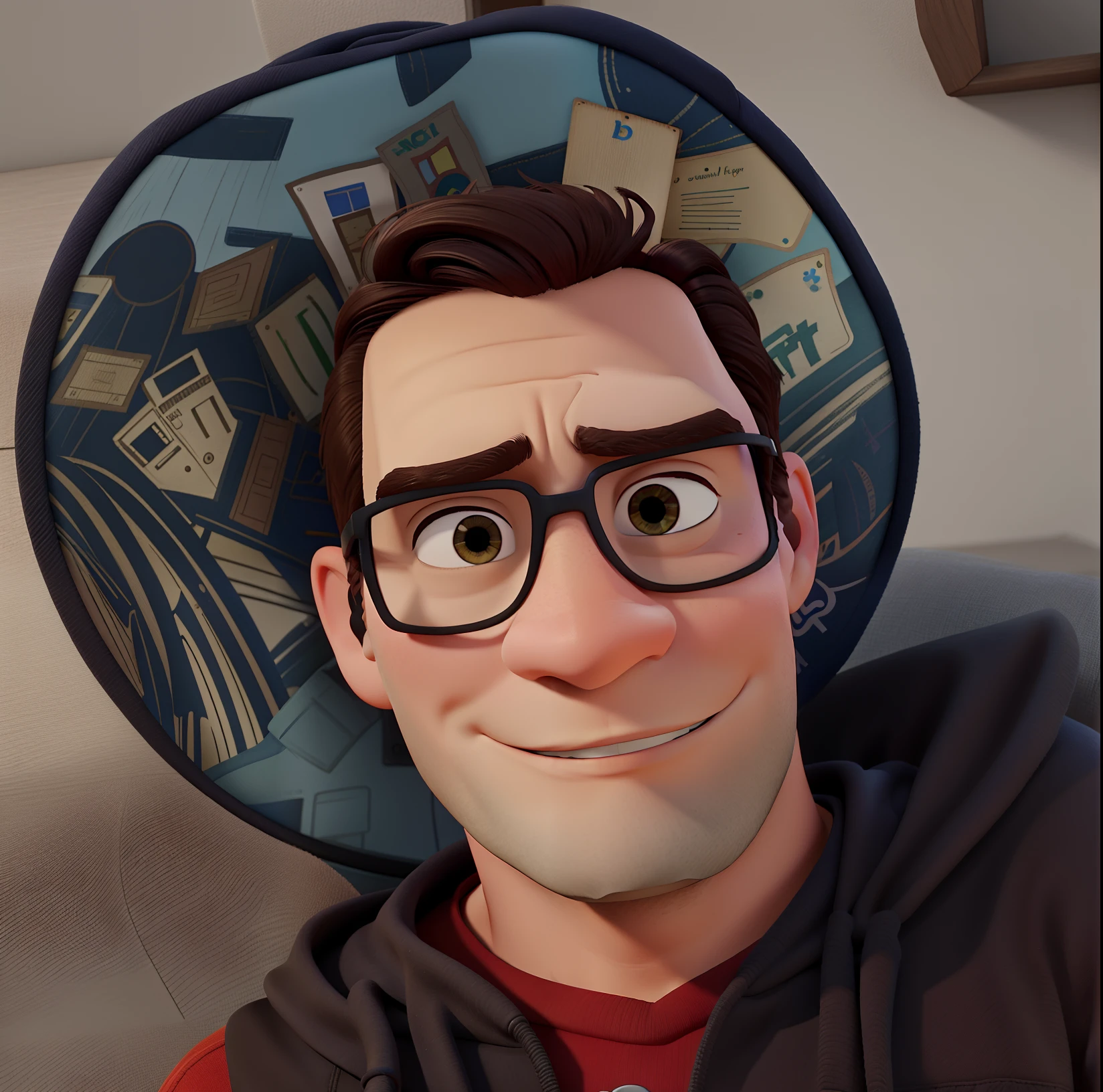 Homem estilo Disney pixar com Alta qualidade