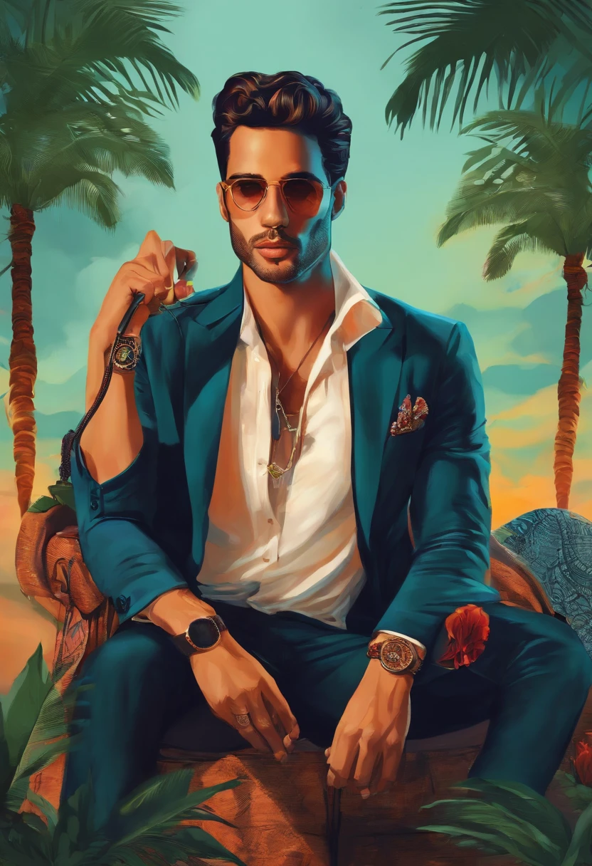 Um homem estilo desenho