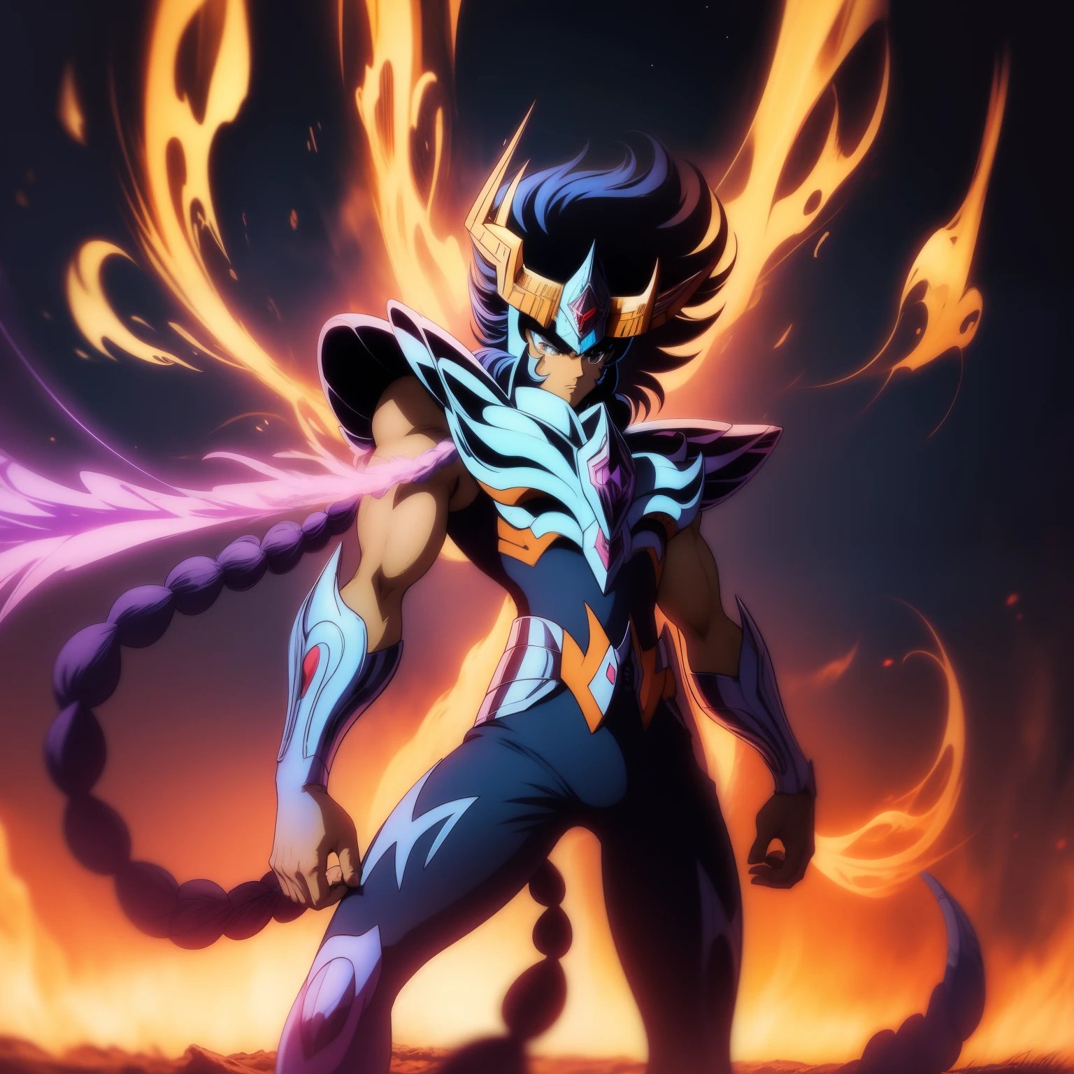 ((cosmo)), ((Cosmos)), (Manga art style), Anime Visual, obra-prima, vortex de fogo, foco nítido, Dramatic, arte da pintura, vortex de fogo nos punhos, punhos cerrados acertando 1 muscle man, vortex de fogo no muscle man , anime, Arremesso longo, 85 millimeters, super detalhe, (((cenario grego antigo dynamic )))