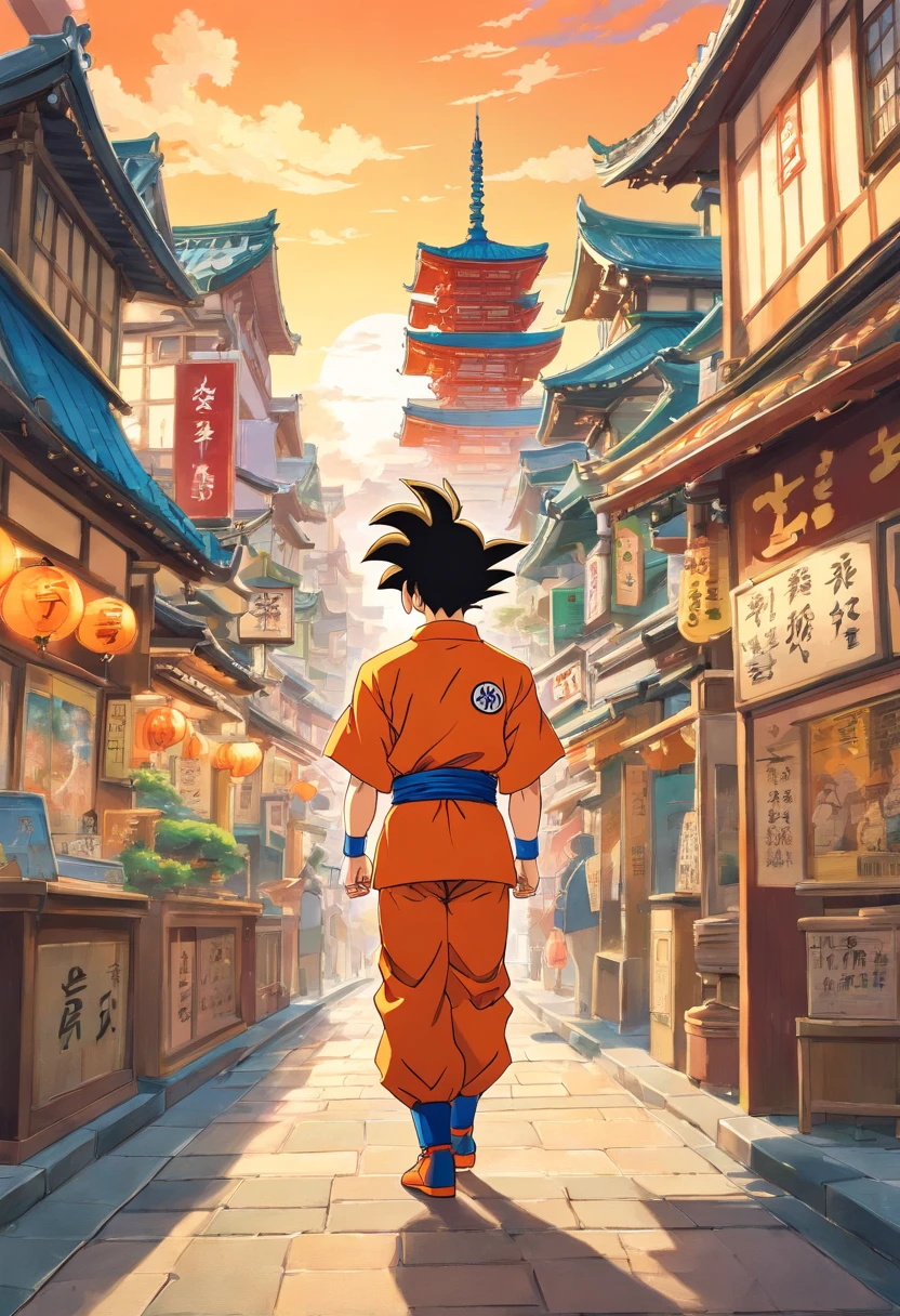 Son Goku sightseeing in Tokyo