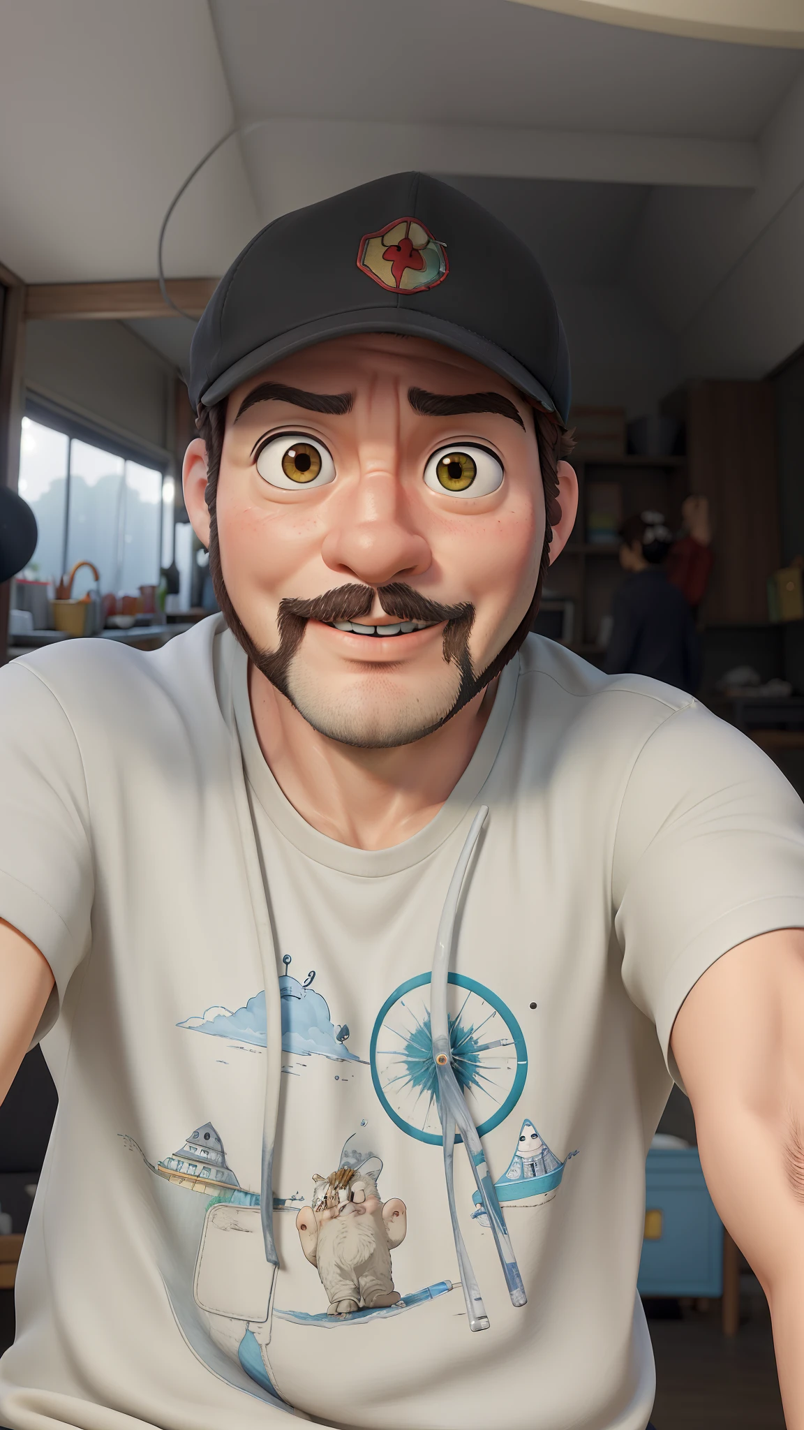 CharHelper, pintura digital estilo anime, (Close-up) retrato do personagem masculino, arte por Shigeru Miyamoto, loish e wlop