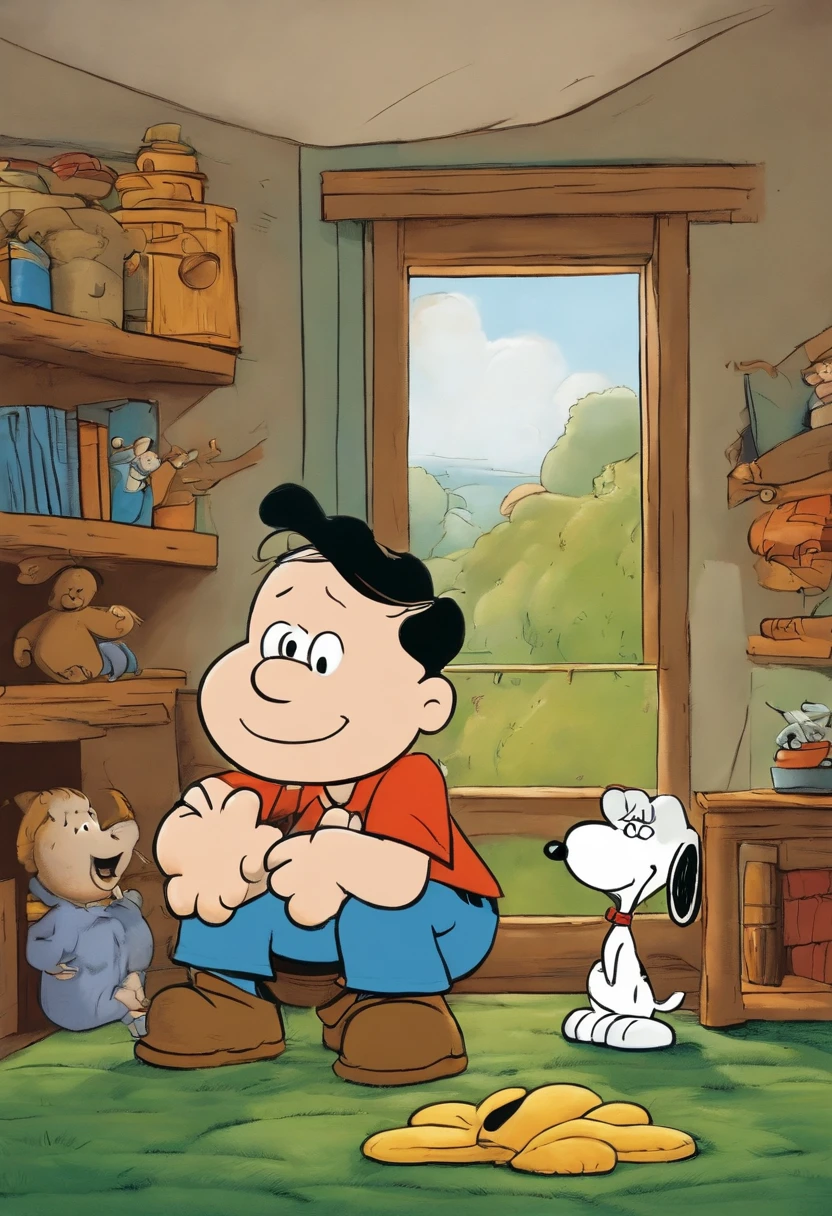 personagens de desenhos animados de um menino e uma menina ao lado um do outro, linus sebastian, Amendoins, por Hanna-Barbera, Directed by: Charles Schulz, Arte Promocional, por Bob Singer, soy fan de quino, Arte Oficial, El Chavo, inspirado em Charles Schulz, Bowater Charlie e Brom Gerald, arte promocional, Nerds, John Picacio e Brom, Popeye