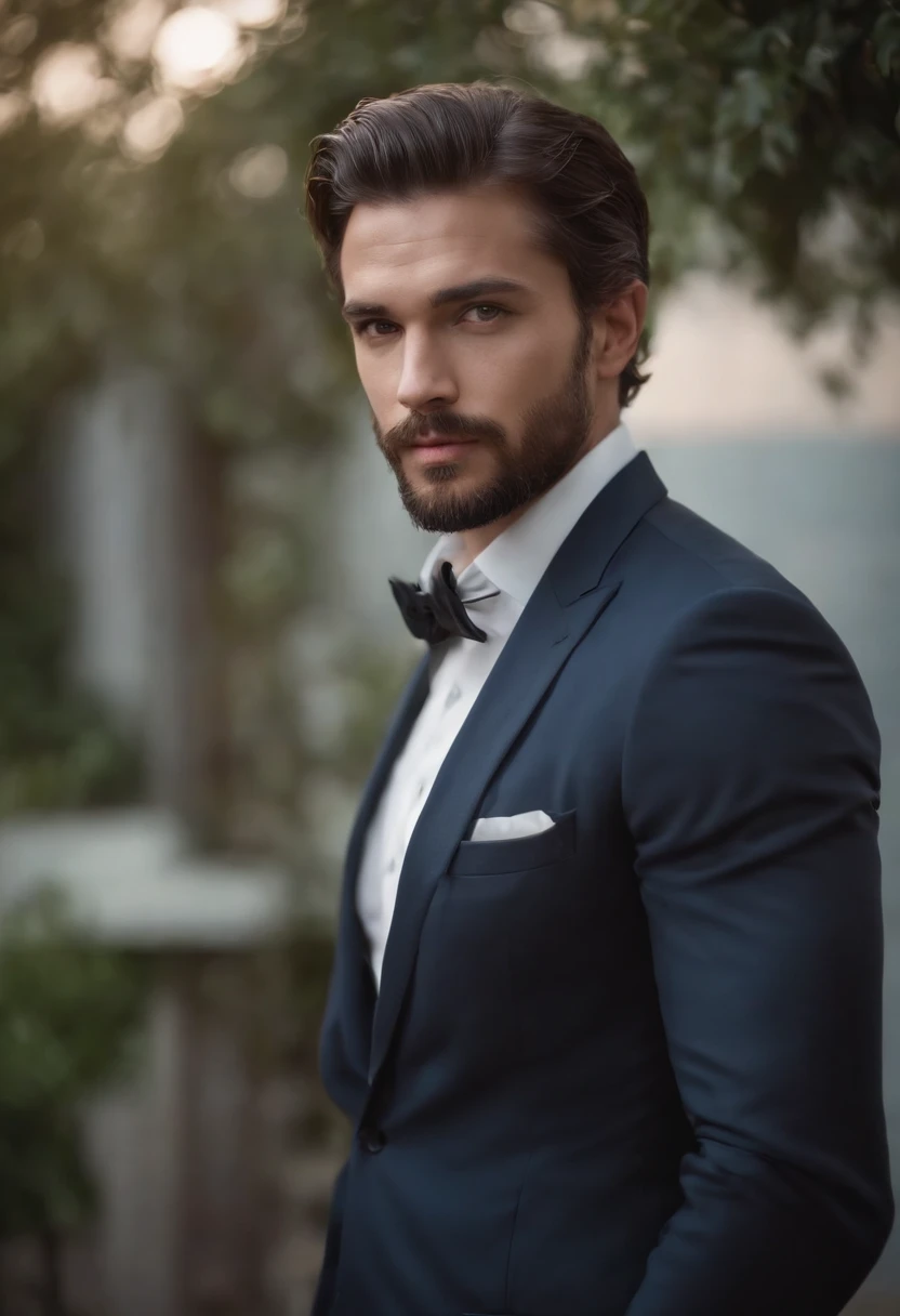 Homem lindo de terno , barba linda , cabelo curto, homem sexy executivo, terno preto