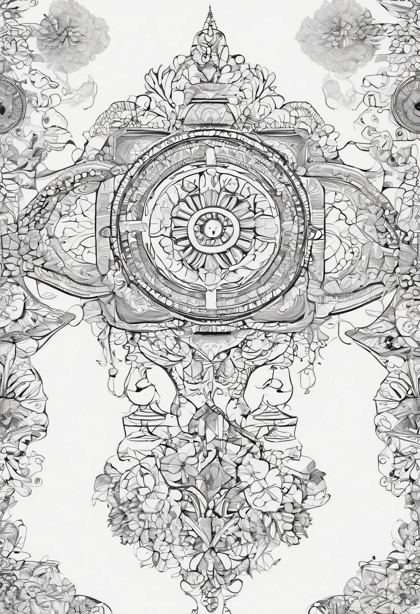 Black and white decorative lace laboratory scientists