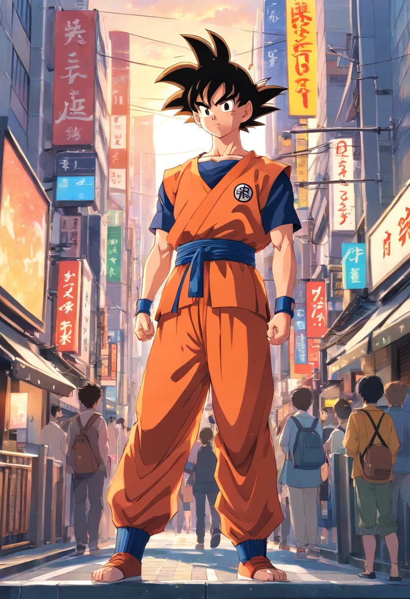 Son Goku sightseeing in Tokyo