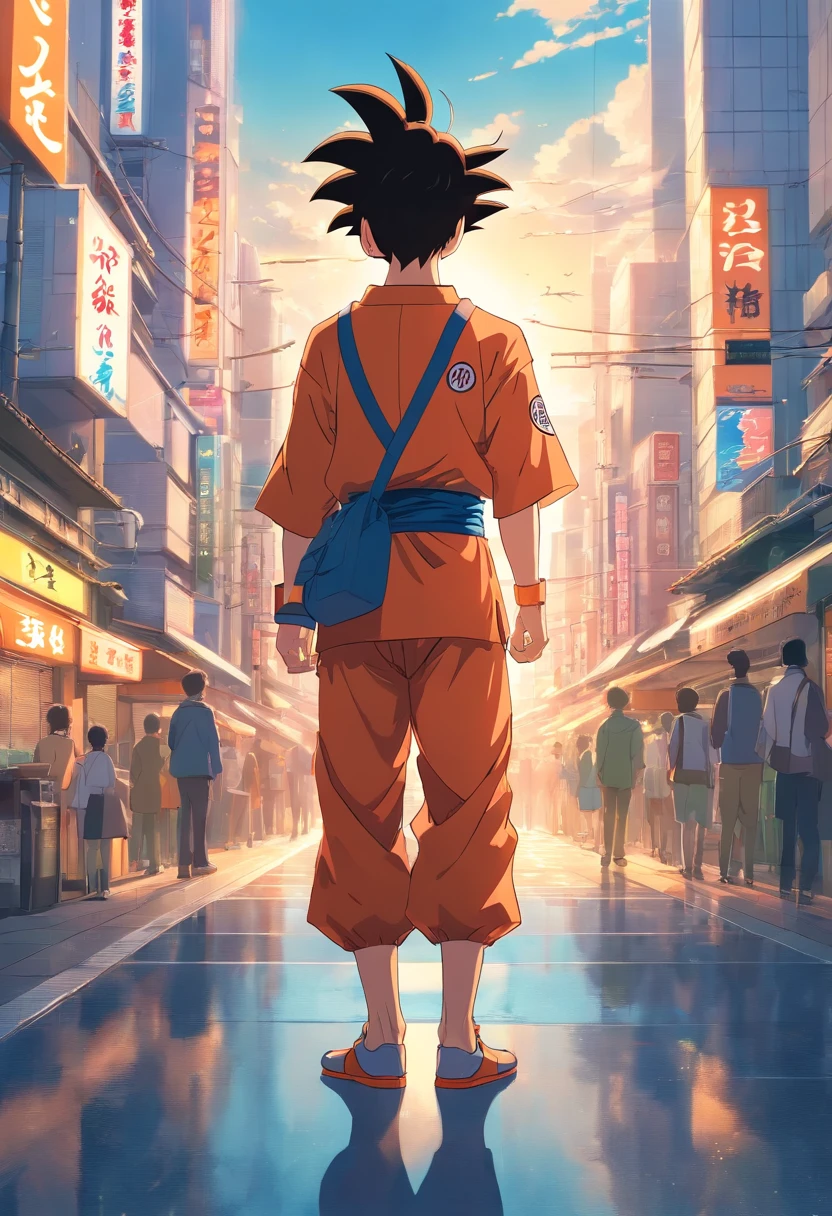 Son Goku sightseeing in Tokyo