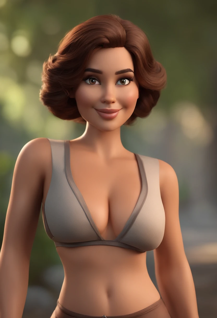 personagem dos desenhos animados de uma mulher morena, pregnant, com cabelos ruivos encaracolados, piercing no nariz. Cantora. animation character, Caractere estilizado, animation style rendering, 3D estilizado, Arnold Maya render, 3 d render stylized, toon render keyshot, Personagem 3D, Personagem 3D, 3d rendering stylized, 3 d character render, personagem de desenho animado, Personagem de close up, Pose de personagem, (Estilo Pixar) (master part:1.2) (Bokeh) (best quality) (pele detalhada) (textura detalhada) (8k) (argila) (Cinematic lighting) (foco nítido