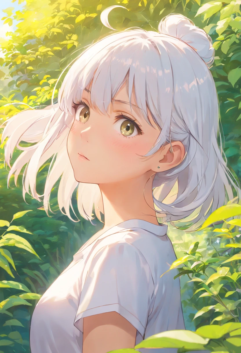 (master part, best quality,:1.2), 1girl, (sozinho:1.3), parte superior do corpo, camisa branca, mangas curtas, , (Waifu, Realistic, vida real, excepcional, best aesthetic, Novo, Mais recente, best quality, master part:1.2), macio_The lighting, macio_pele_tom, feminino_Hair, (fundo branco, fundo simples,:1.2),