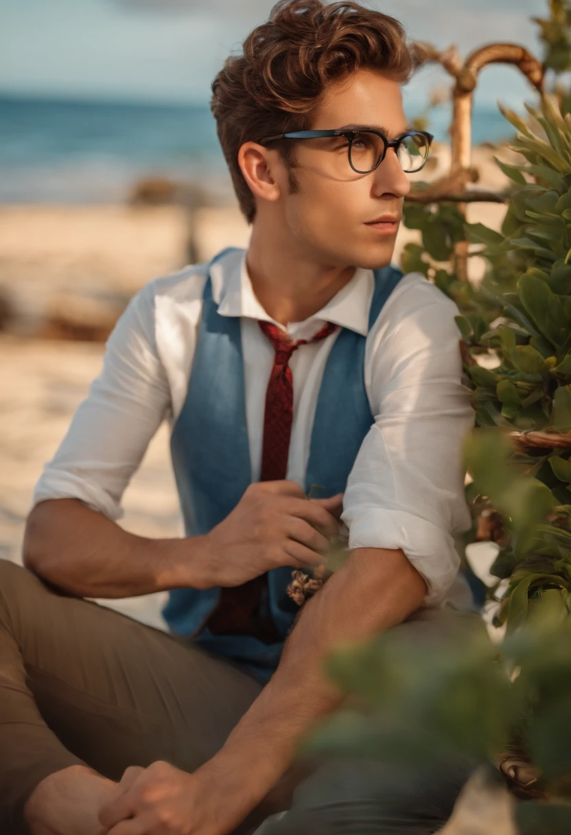 criar uma imagem estilo pixar, sou moreno claro, sexo masculino, pouco acima do peso, I wear glasses, tenho formato do rosto oval, sobrancelhas grossas, cabelo crespo bem baixinho, olhos pequenos da cor castanho escuro, boca pequena, cara de nerd, vestido de terno e tocando saxofone tenor