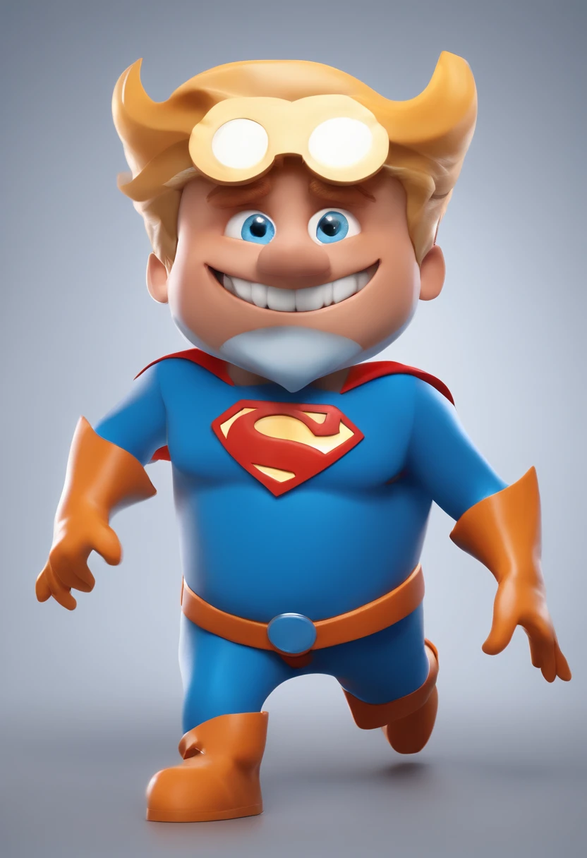cartoon character of a superhero dentist with his blue outfit and in the middle of his shirt his symbol which is a tooth with the letters PS, animation character, Caractere estilizado, animation style rendering, 3D estilizado, Arnold Maya render, 3 d render stylized, toon render keyshot, Personagem 3D, Personagem 3D, 3d rendering stylized, 3 d character render, personagem de desenho animado, Personagem de close up, Pose de personagem, (Estilo Pixar) (master part:1.2) (Bokeh) (best quality) (pele detalhada) (textura detalhada) (8k) (argila) (Cinematic lighting) (foco nítido