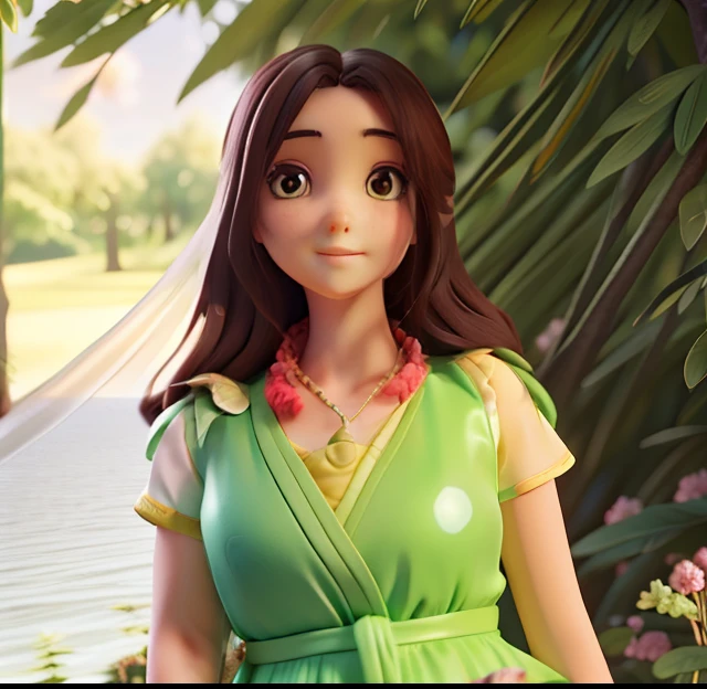 (bright sun in the background), (anthill in the garden), (extremely detailed CG 8k wallpaper unit, best quality, masterpiece), high resolution, beautiful and stunning, amazing colors, (1girl), bird watching on a large tree, large trees with lush leaves, (many birds: 1.2), calm and peaceful environment, morning light, fresh air, sound of nature. Girl looking birds in beautiful trees