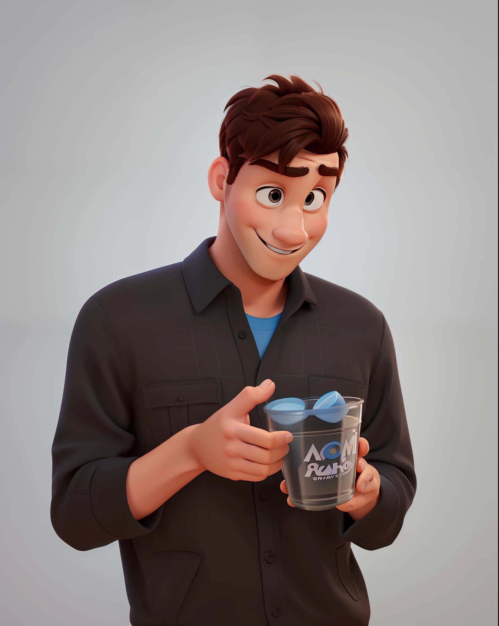 um homem estilo disney pixar, alta qualidade, melhor qualidade