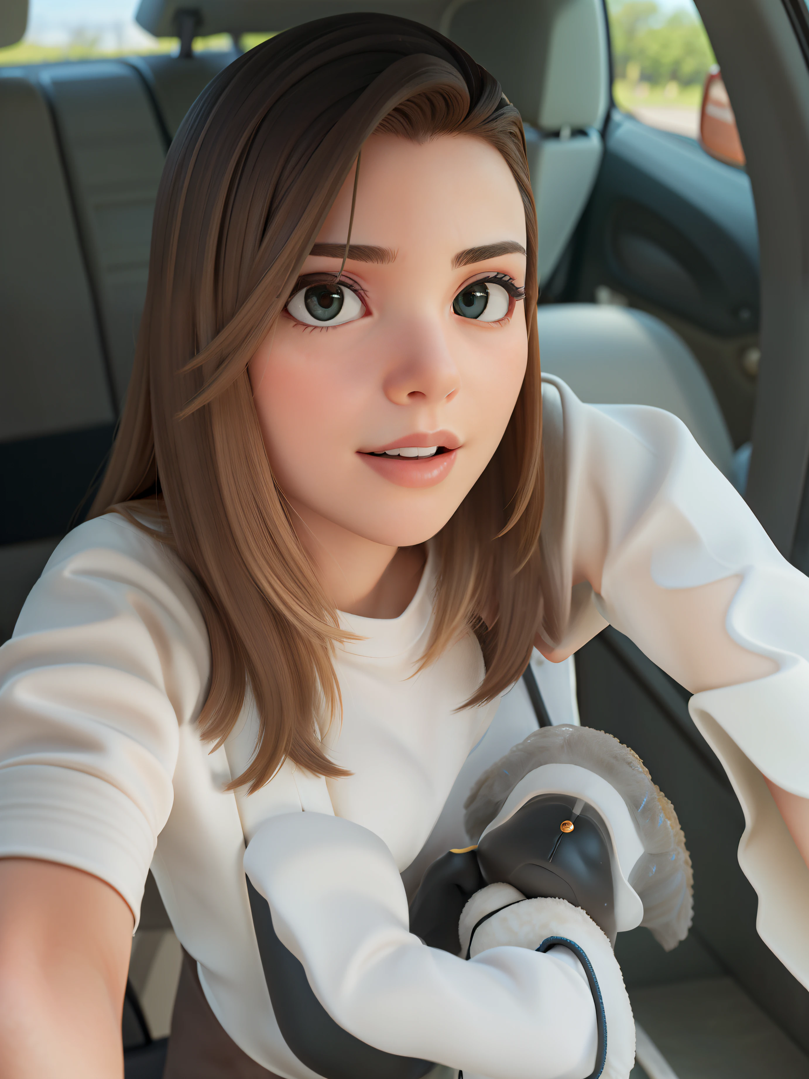 obra-prima, melhor qualidade, mulher, cabelos castanhos com mechas loiras nas pontas