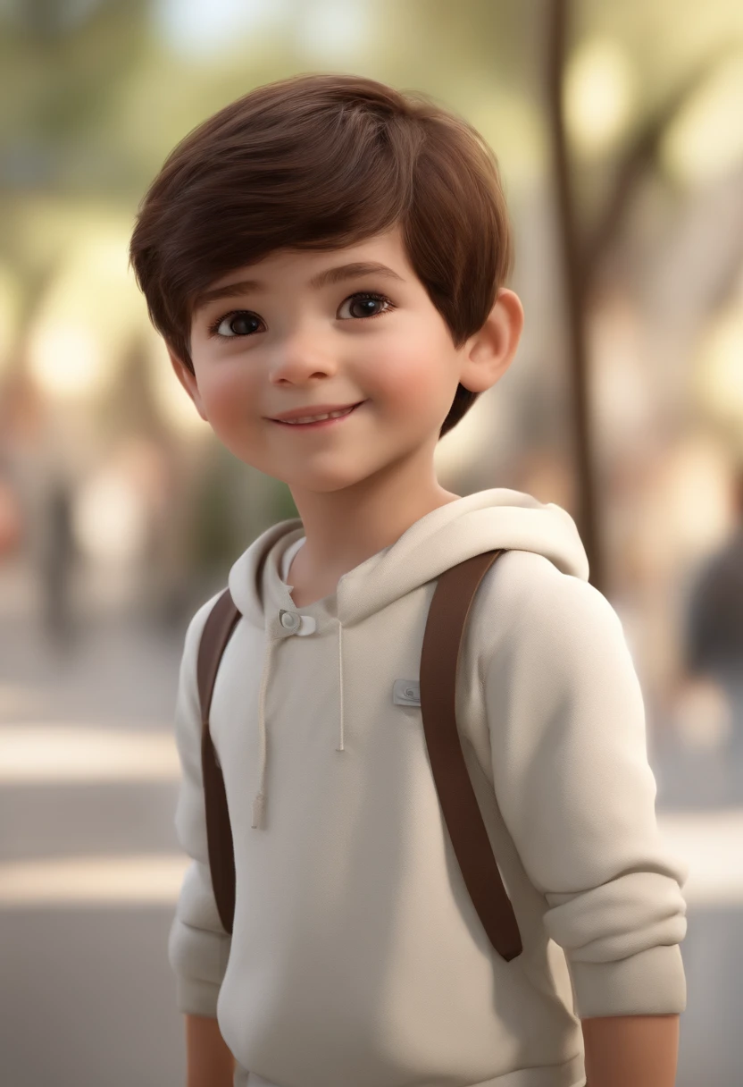 a happy cute standing short hair, vestindo uma fantasia espacial, , fundo branco, barnet, Tom, Estilo Pixar, ......3d, desenhos animados, rosto detalhado, asymmetrical 16k, com base nesta foto do link, file:///C:/Users/Jorge/Downloads/jorge%202%20funcionario.jpg