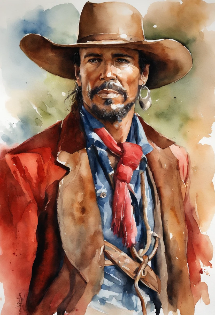 brasileiro, nativo gaucho, Hook, velho , Wide pants , cinta larga, bota de couro, espada, Red scarf with knot,