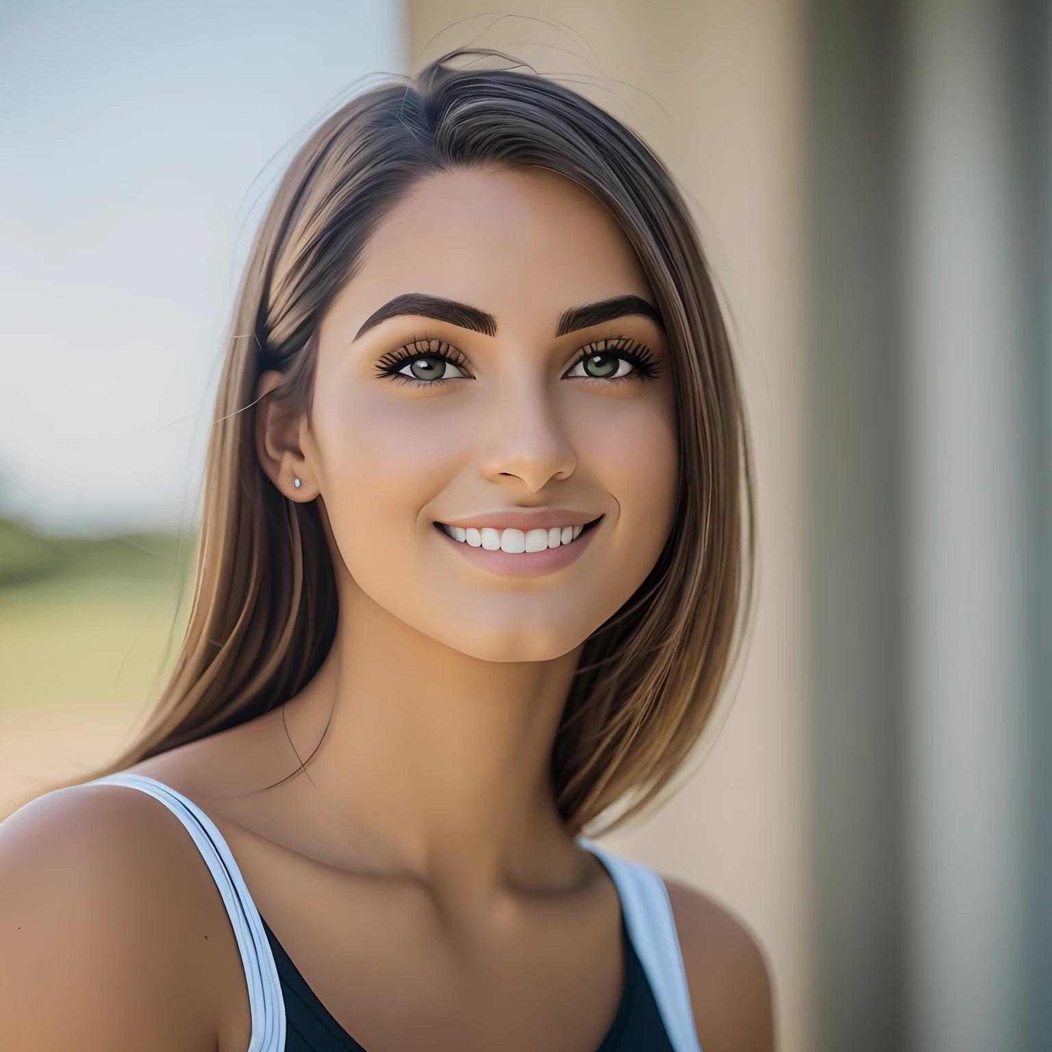 Retrato de uma jovem elegante e perfeita na casa dos 30 anos, loira, cabelo preso, vista frontal, in gym clothes, full view, cinematic lighthing, insanamente detalhada e intrincada, realista, ultra high def, 8k, detalhada, filmada em lente de 70 mm, profundidade de campo, DOF, Tilt Blur, velocidade do obturador 1/1000, F/22, white-balance