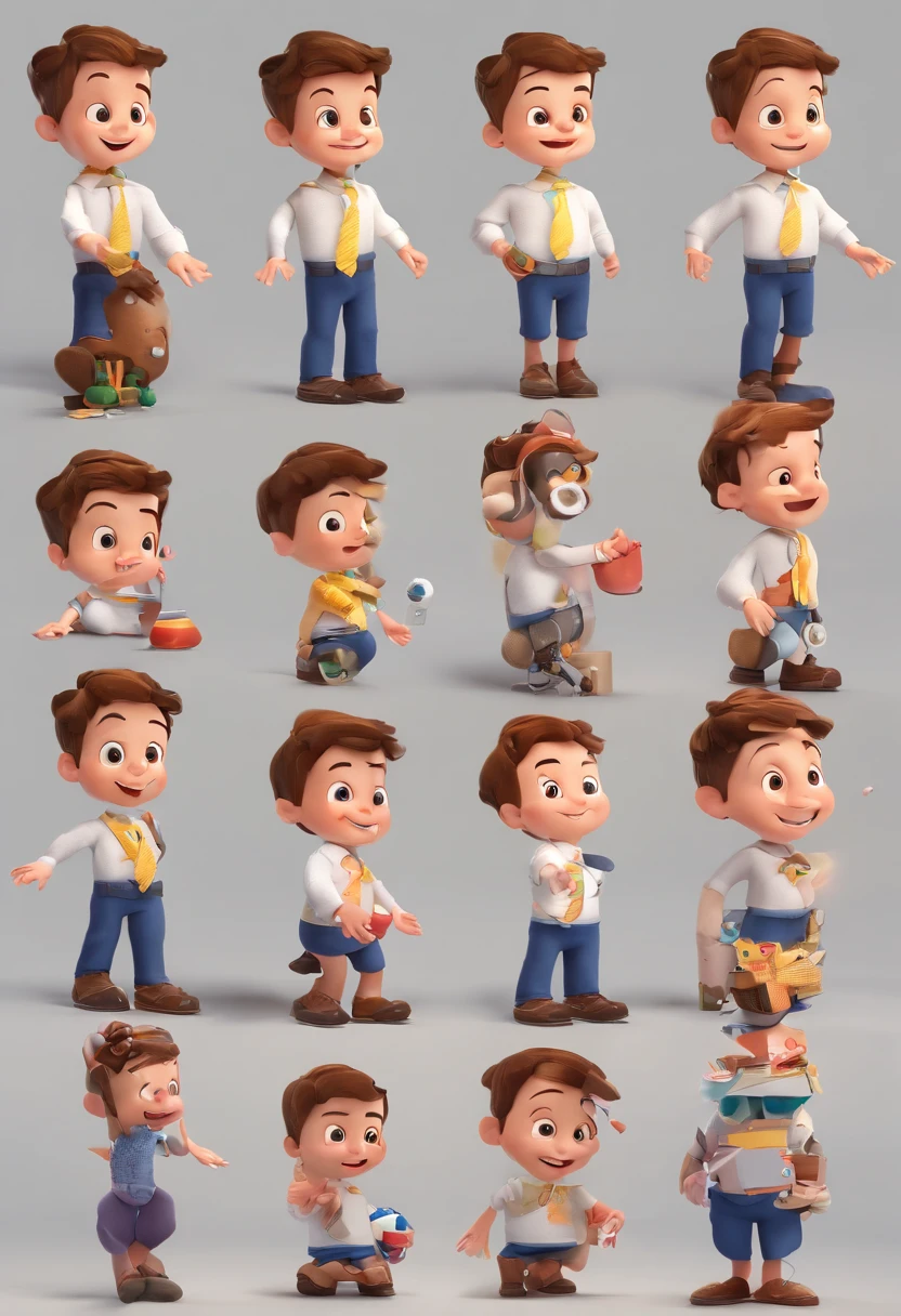 , multiples poses and expressions, fundo branco, children's book illustration style, simples, fofo, 6 anos de idade, cores brilhantes, short, cabelo preto cacheado, blusa de manda