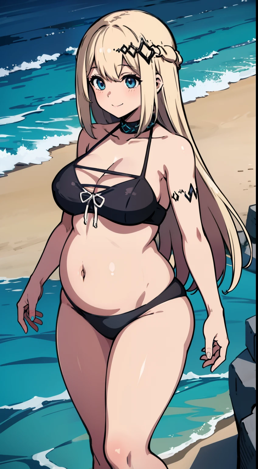3 25-year-old woman in bikini on the beach, 3 women, Three girls in bikinis, 25-year-old female, best qualityer, 8k 3 girl standing, swimmingpool, Long hair, Teasing smile, Shoujo Mangacore, Anime tassel style, comic strip,Defined body, 比基尼, mediuml breasts. 比基尼, colorfull long hair ((3 women)) a woman in the beach,Pregnant women with,Large breasts,Large cleavage
