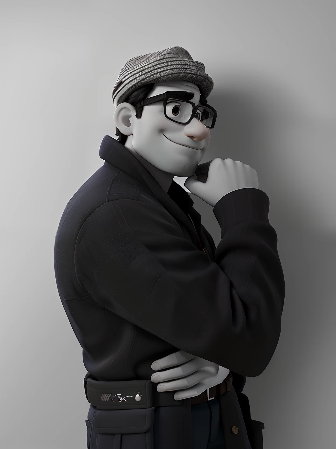 Um homem posando para foto na disney pixar