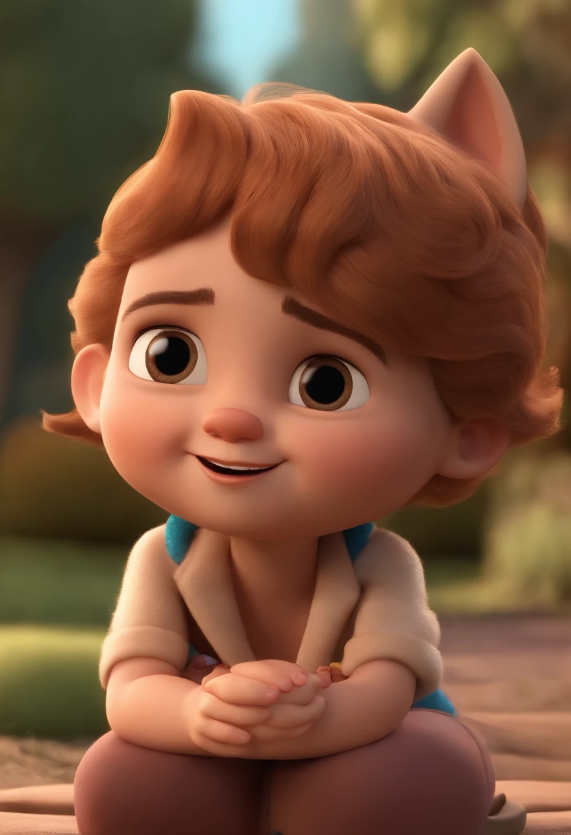 cartoon character animation character, Character there's a little girl sitting on a cat carrier outside, Directed by: Emerson Silva, Parece Fabiula Nascimento, 5 anos, Directed by: Nandor Soldier, Directed by: Willian Murai, 2 anos, gatinha jovem bonita, Directed by: Felipe Seade, quatro anos, by Amelia Peláez, bochechas grandes segurando seu gato, animation style rendering, 3D estilizado, Arnold Maya render, 3 d render stylized, toon render keyshot, Personagem 3D, Personagem 3D, 3d rendering stylized, 3 d character render, personagem de desenho animado, Personagem de close up, Pose de personagem, (Estilo Pixar) (master part:1.2) (Bokeh) (best quality) (pele detalhada) (textura detalhada) (8k) (argila) (Cinematic lighting) (Clear hollow