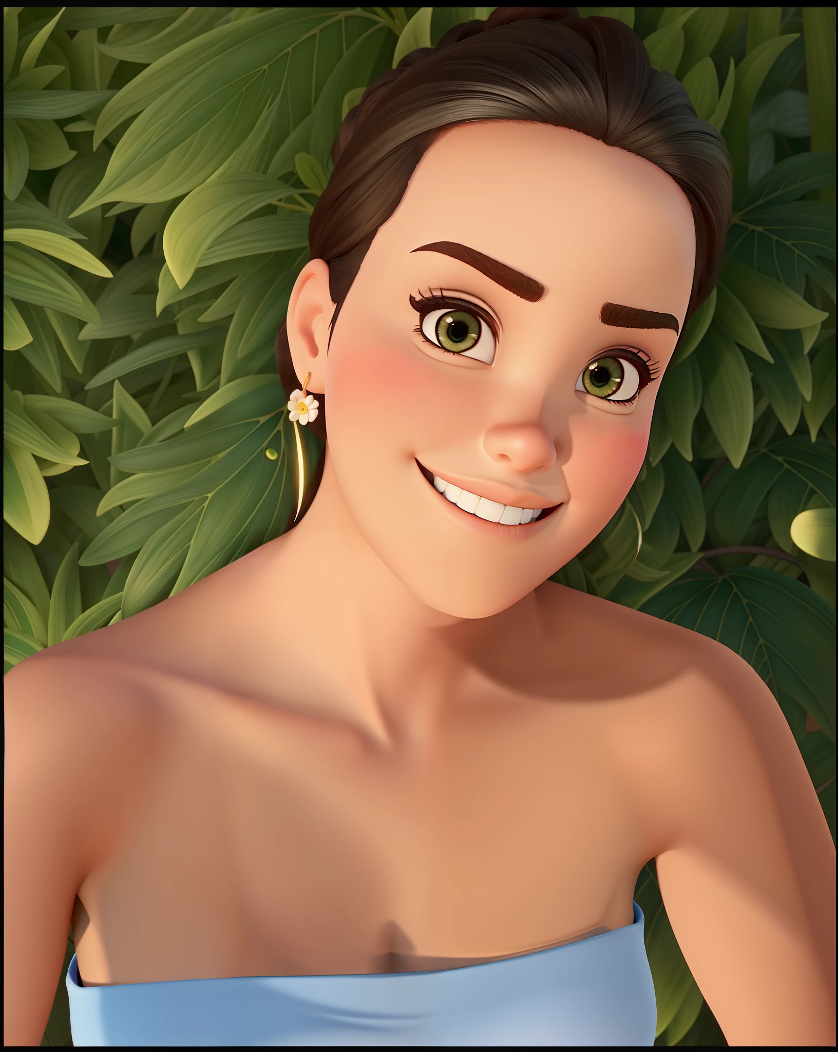 Estilo Pixar, alta qualidade, mulher nariz fino